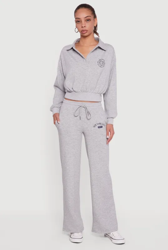 High Waisted New York City Graphic Sweatpants sold by Rainbow