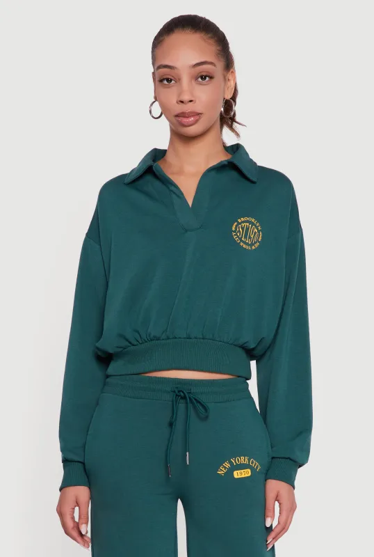 Cropped Brooklyn NY Graphic Sweatshirt sold by Rainbow