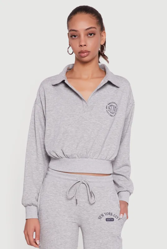 Cropped Brooklyn NY Graphic Sweatshirt sold by Rainbow