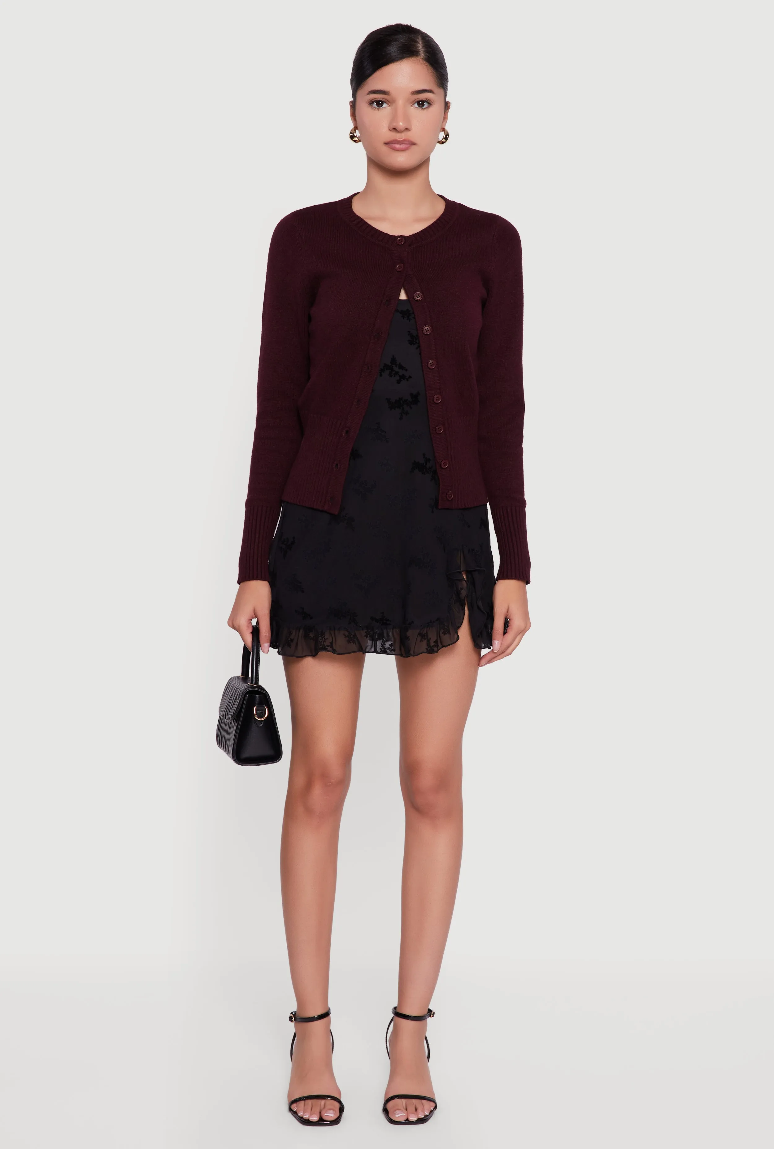 Rib Knit Button Front Cardigan sold by Rainbow product image thumbnail 3