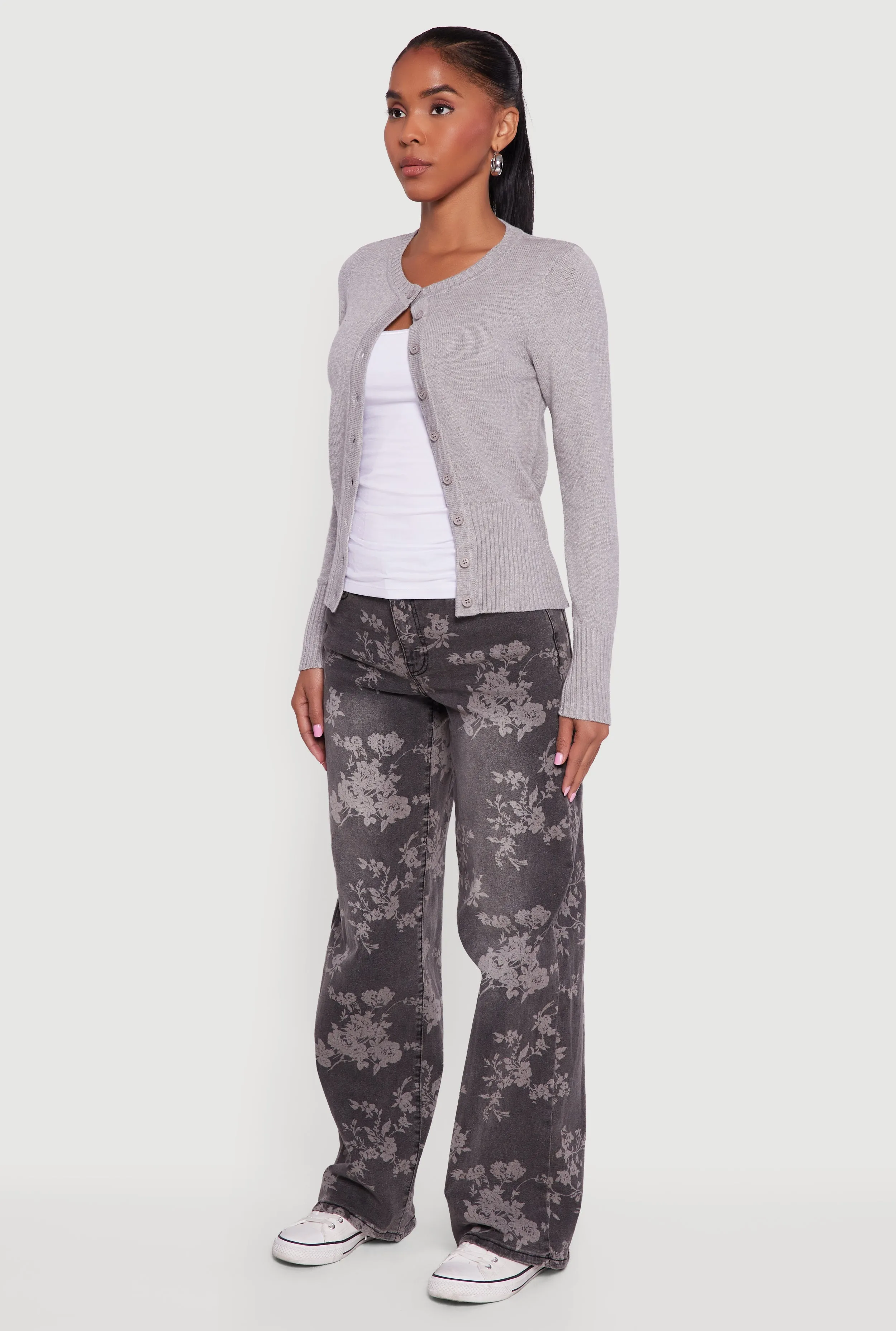 Rib Knit Button Front Cardigan sold by Rainbow product image thumbnail 5