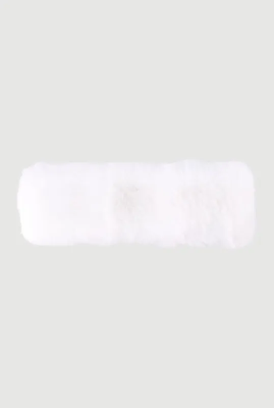Solid Faux Fur Elastic Band Head Wrap sold by Rainbow