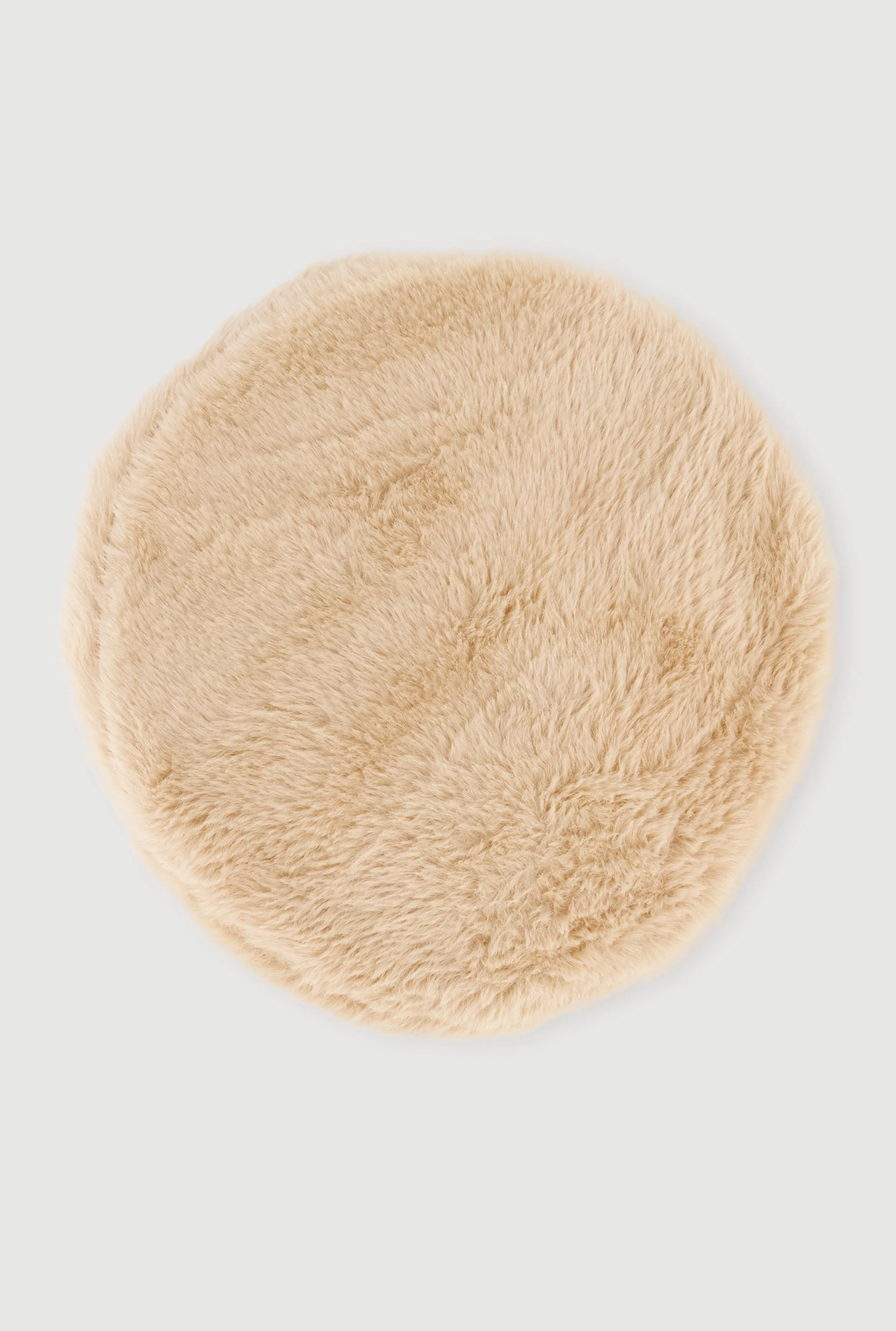 Faux Fur Beret with Faux Leather Trim sold by Rainbow product image thumbnail 5