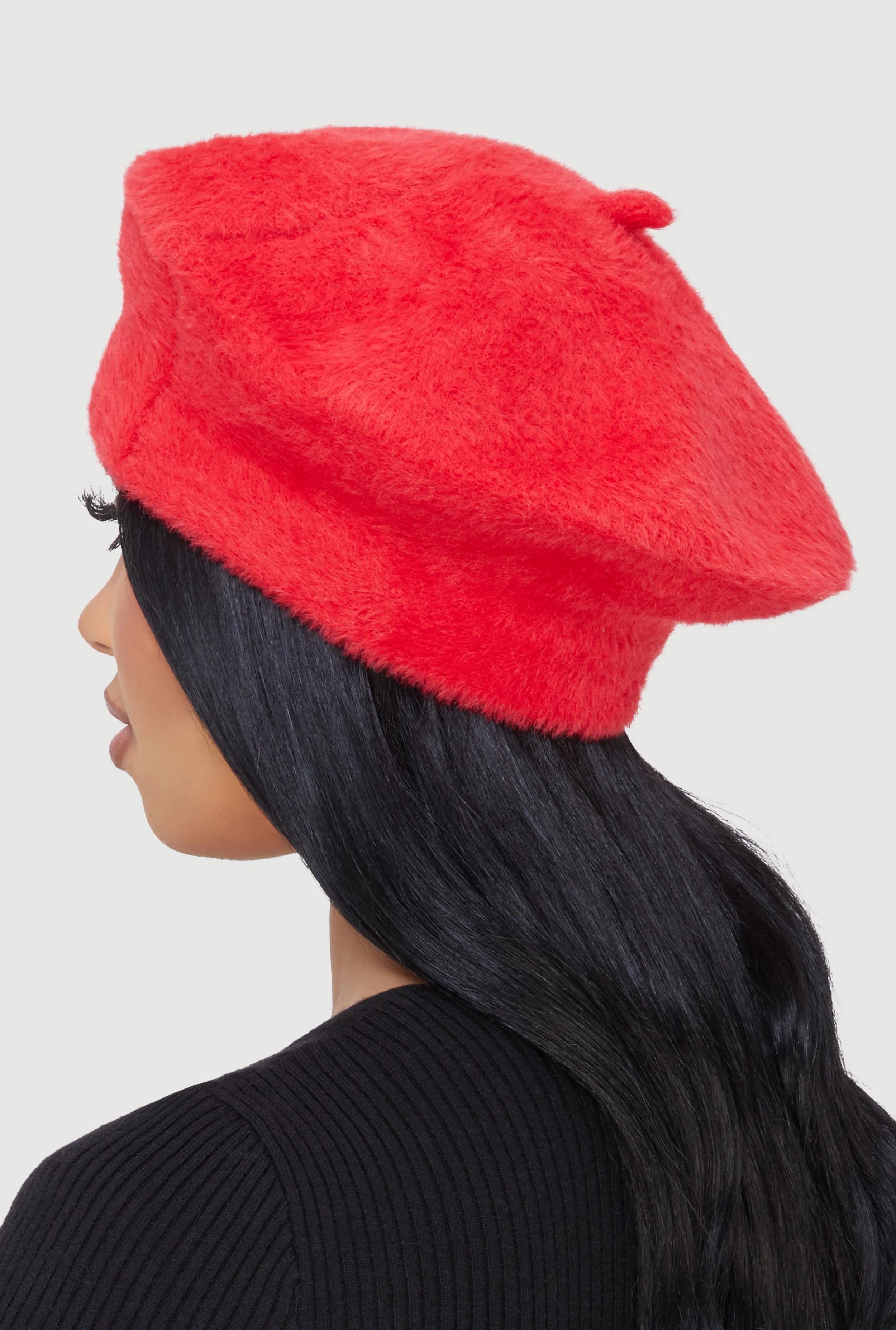 Solid Faux Fur Beret sold by Rainbow product image thumbnail 3