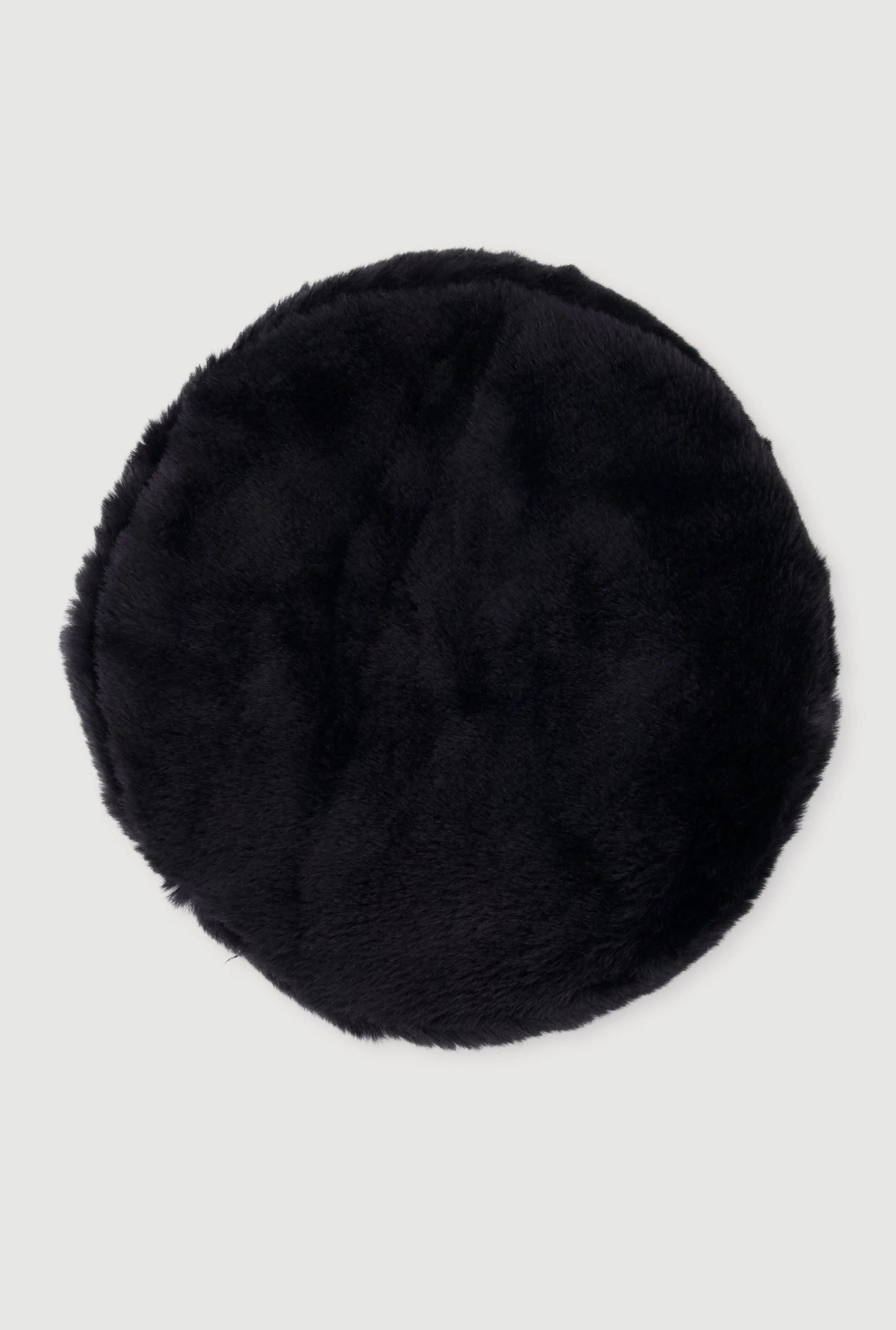 Faux Fur Beret with Faux Leather Trim sold by Rainbow product image thumbnail 5