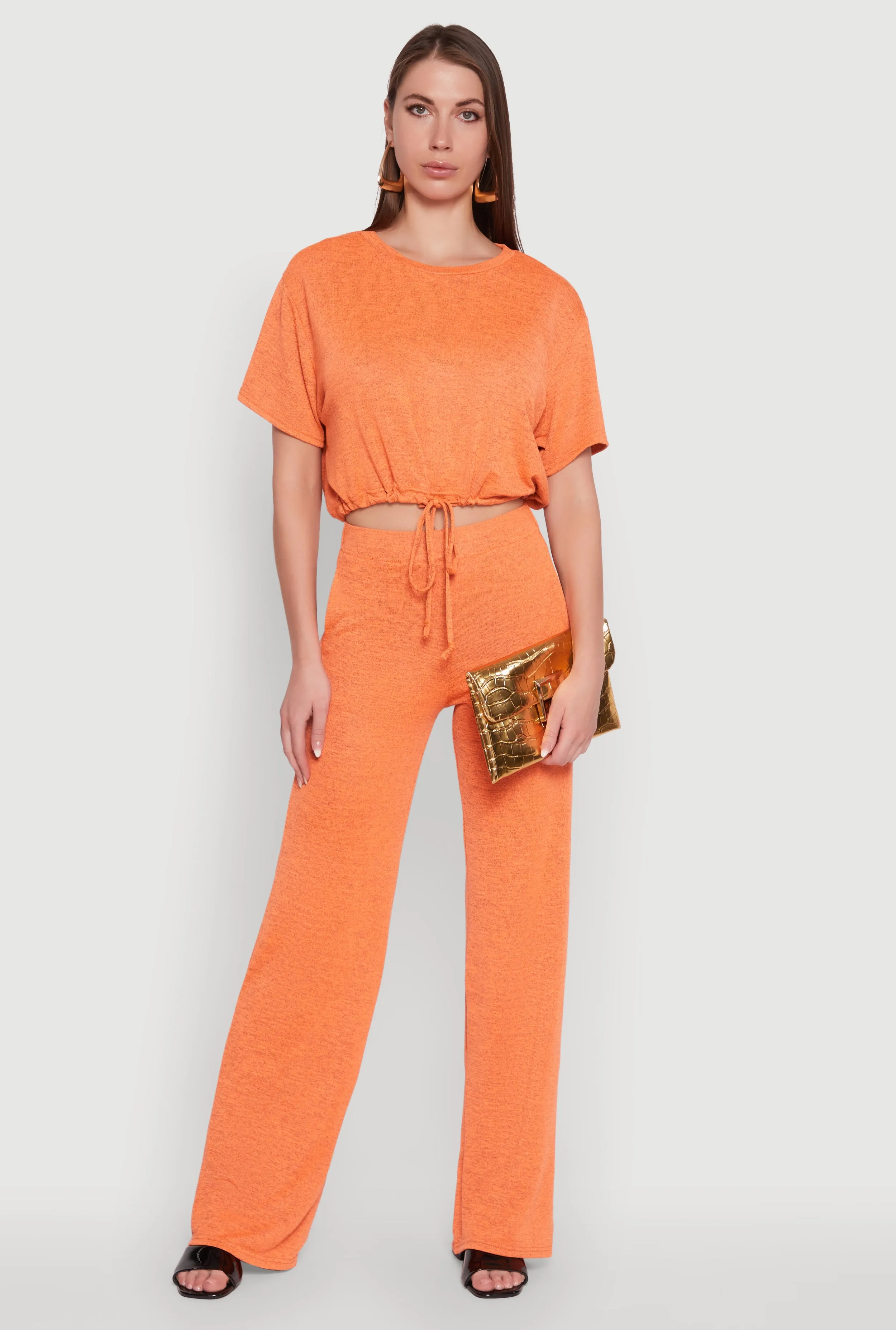 Daisy High Waisted Straight Leg Brushed Knit Pants sold by Rainbow product image thumbnail 4