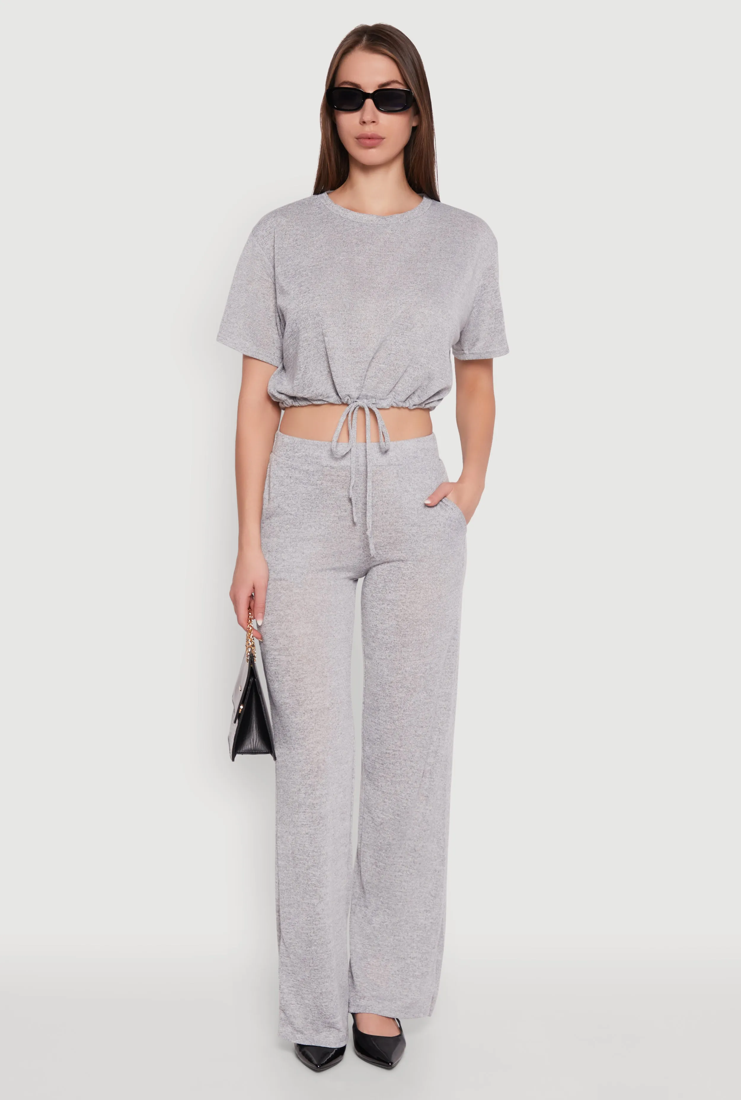 Daisy High Waisted Straight Leg Brushed Knit Pants sold by Rainbow product image thumbnail 2