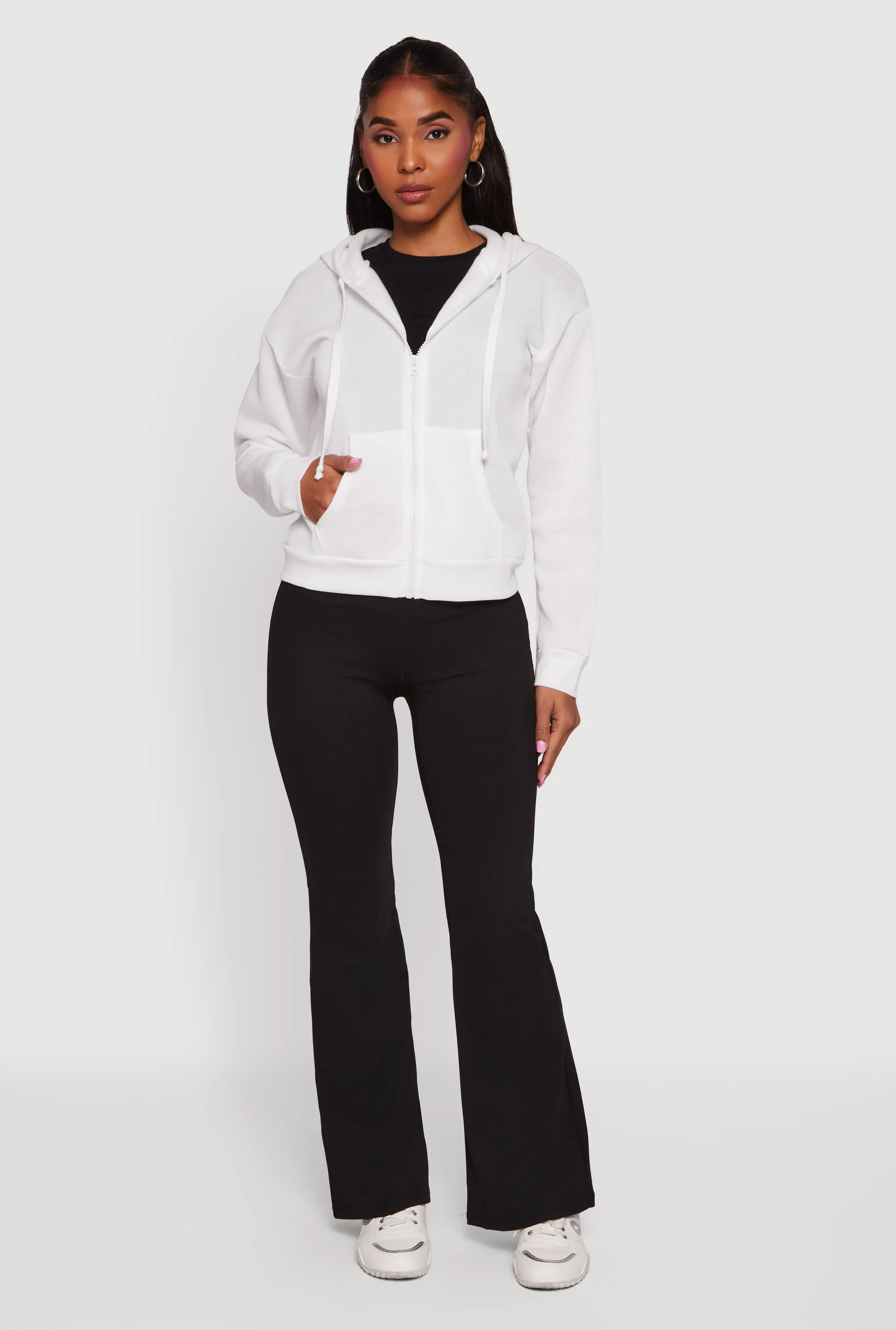 Fleece Zip Front Hooded Sweatshirt sold by Rainbow product image thumbnail 2