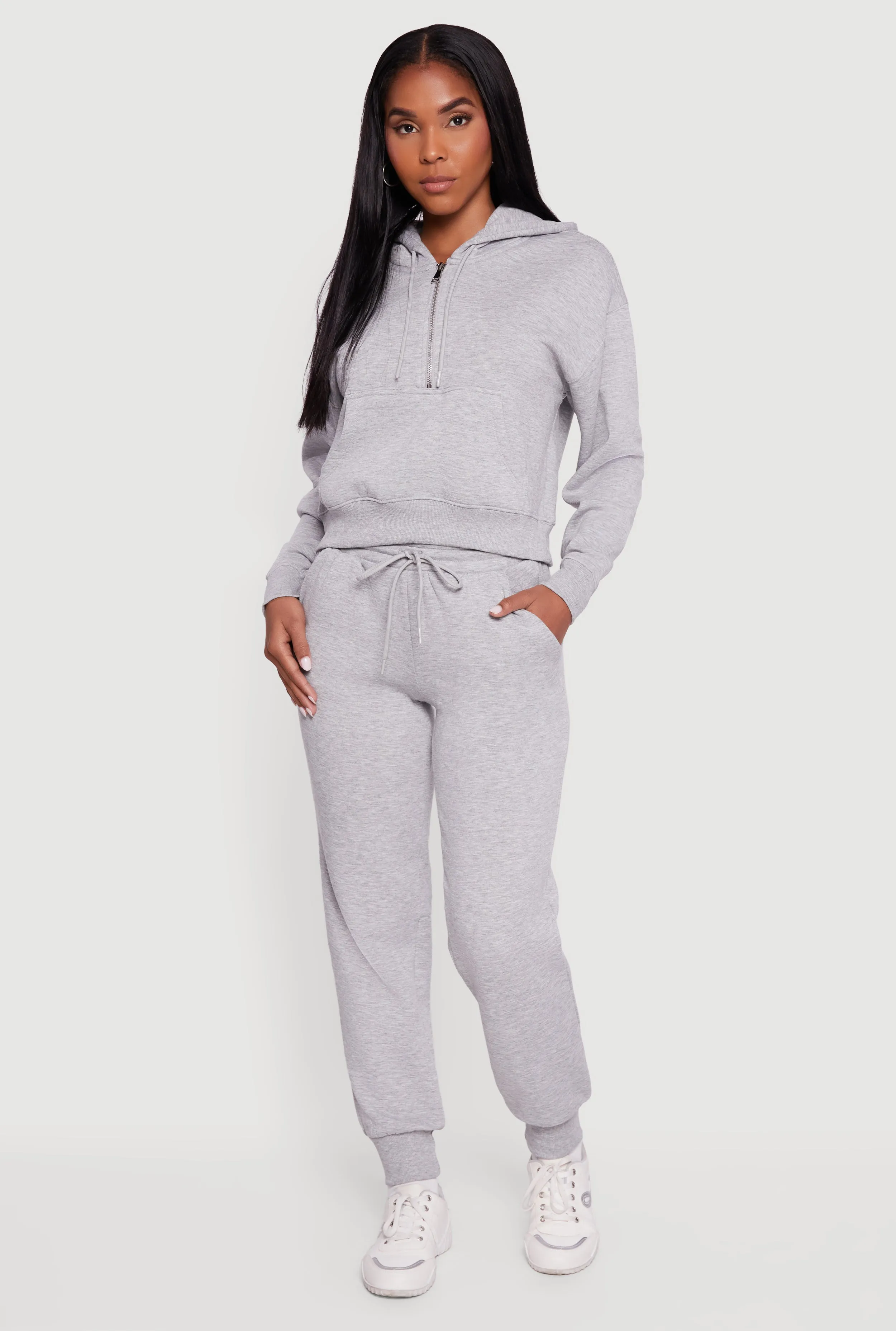High Waisted Fleece Lined Drawstring Joggers sold by Rainbow product image thumbnail 5
