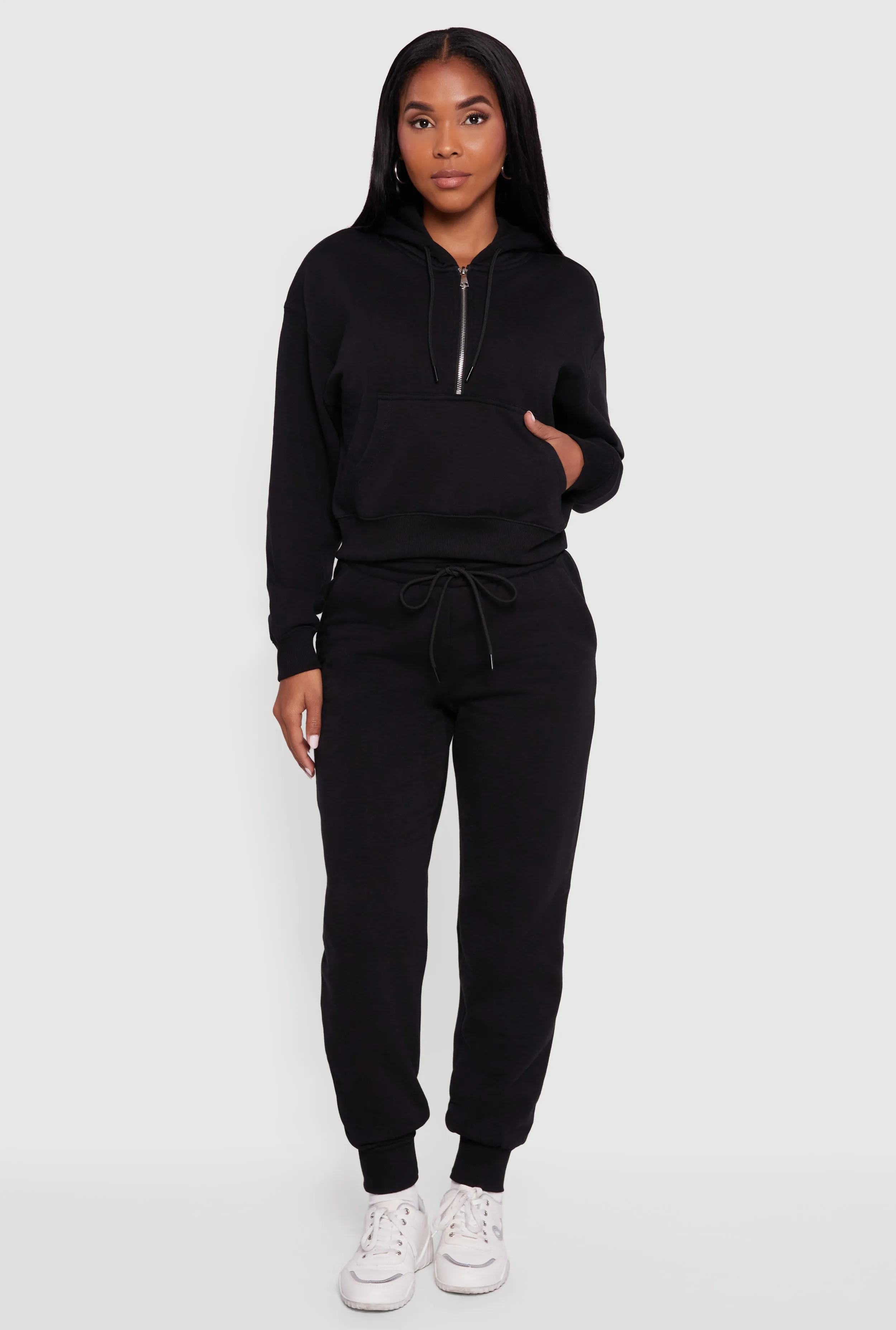 High Waisted Fleece Lined Drawstring Joggers sold by Rainbow product image thumbnail 4