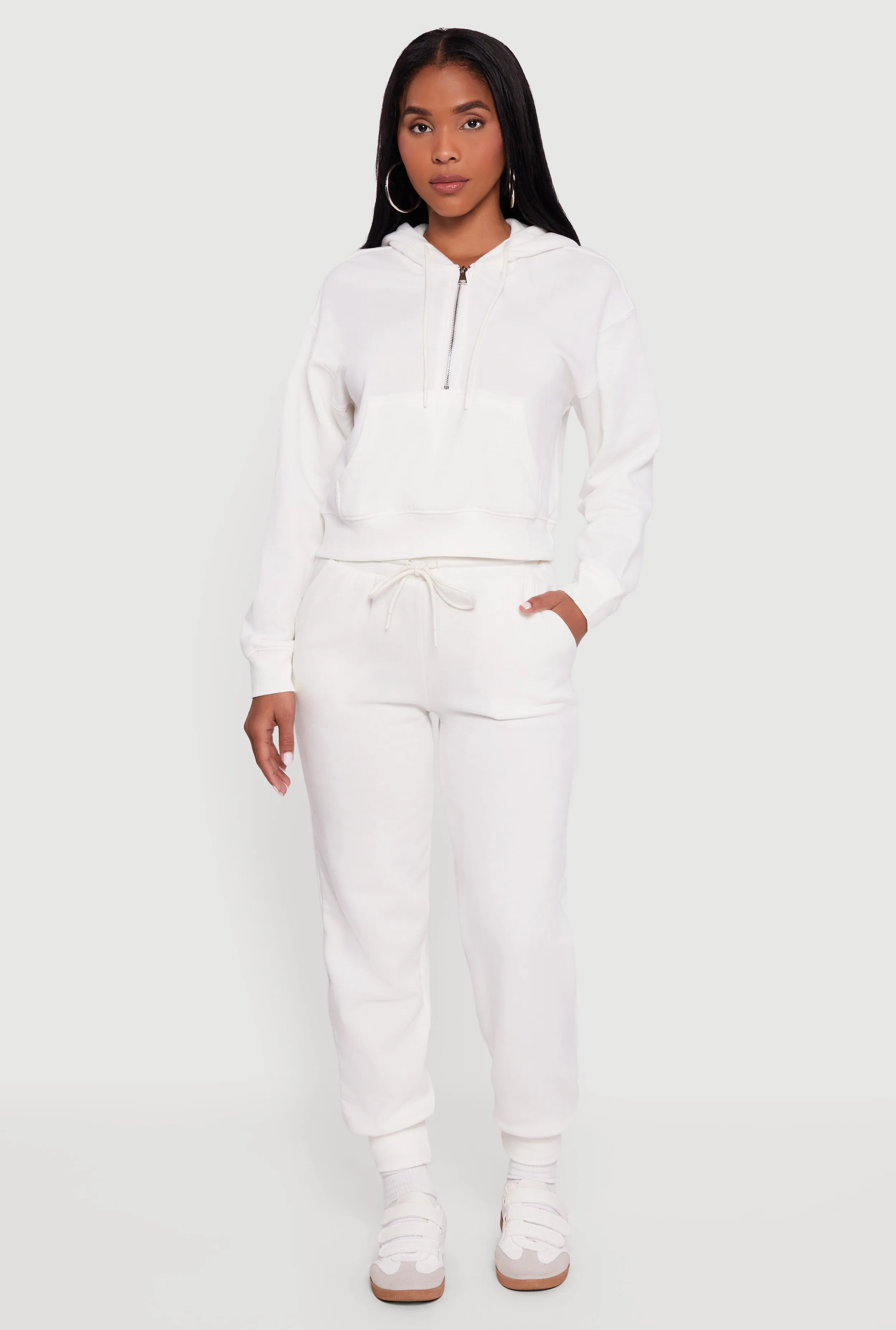 High Waisted Fleece Lined Drawstring Joggers sold by Rainbow product image thumbnail 3