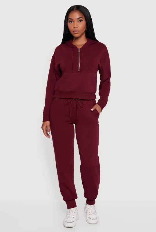 High Waisted Fleece Lined Drawstring Joggers sold by Rainbow