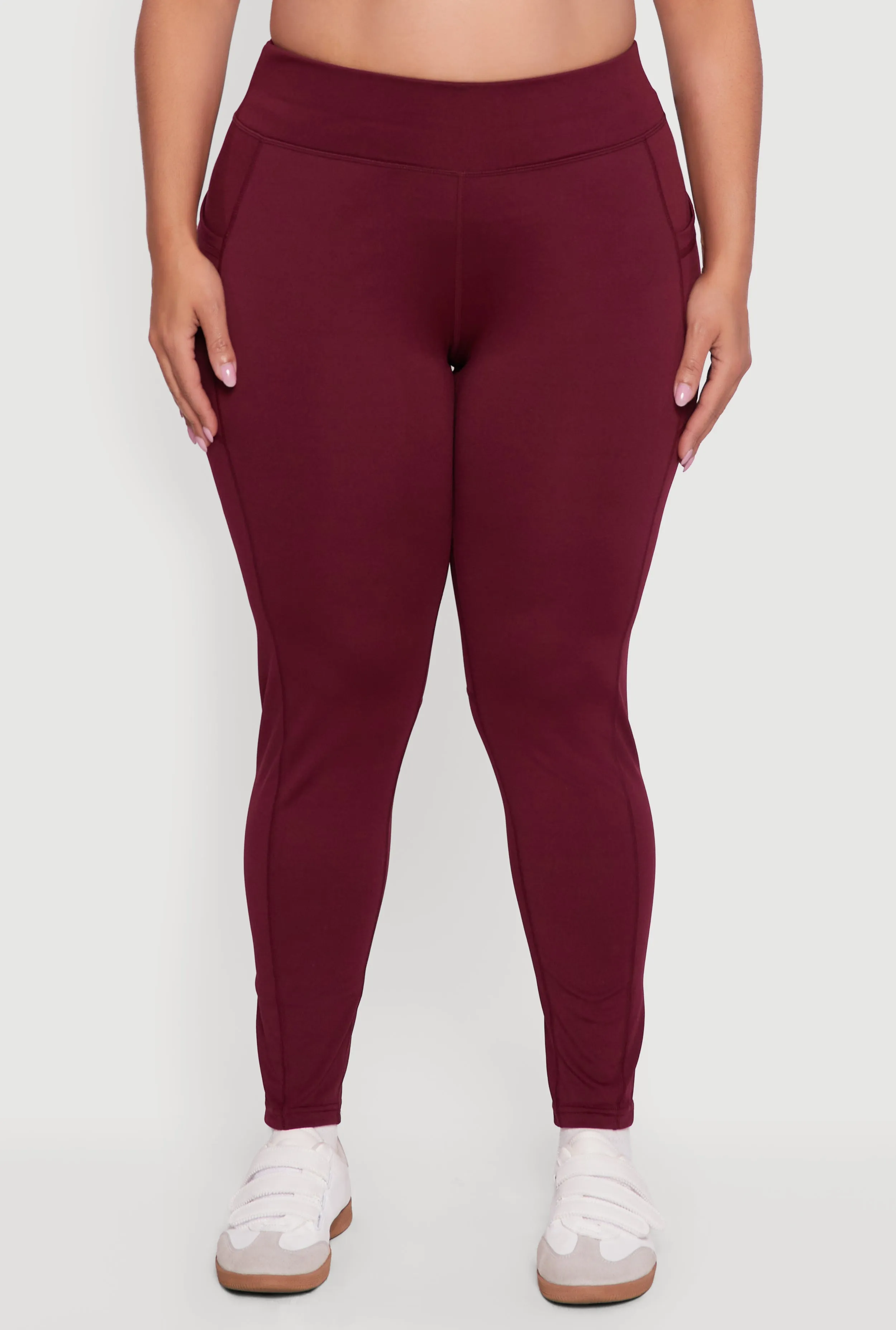 Plus Size High Waisted Leggings with Side Pockets sold by Rainbow product image thumbnail 5