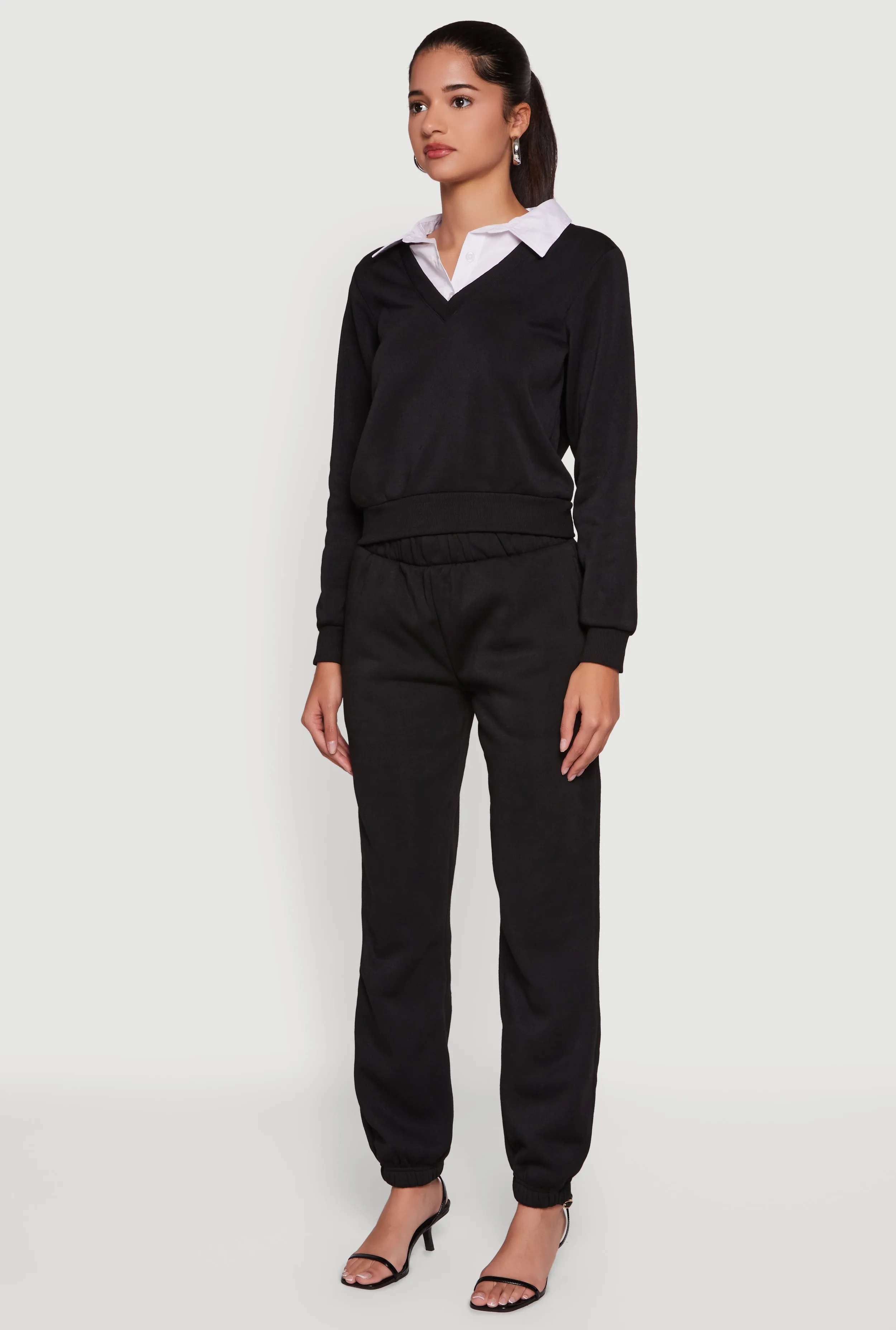 Color Block Layered Look Sweatshirt sold by Rainbow product image thumbnail 5