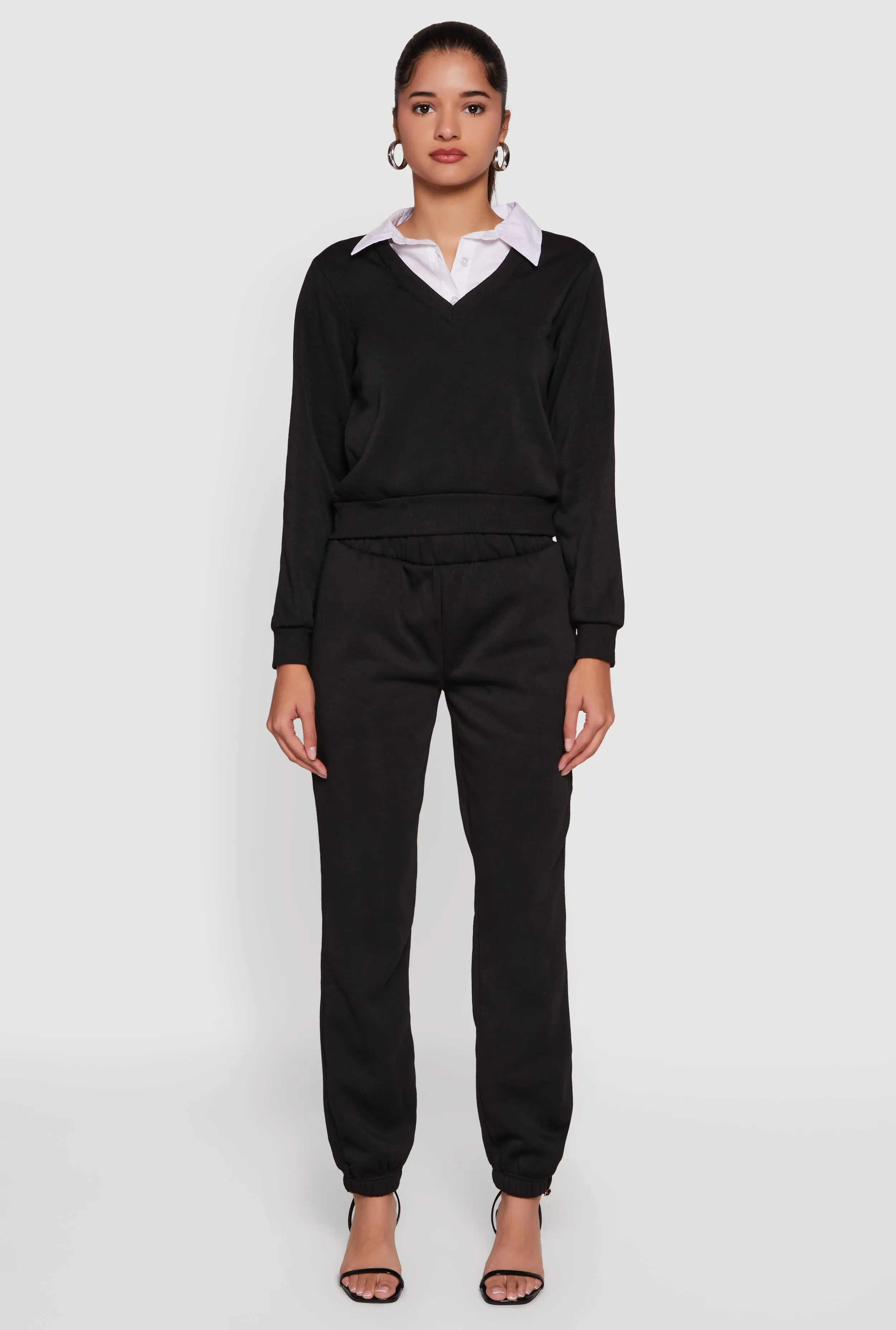 Color Block Layered Look Sweatshirt sold by Rainbow product image thumbnail 2