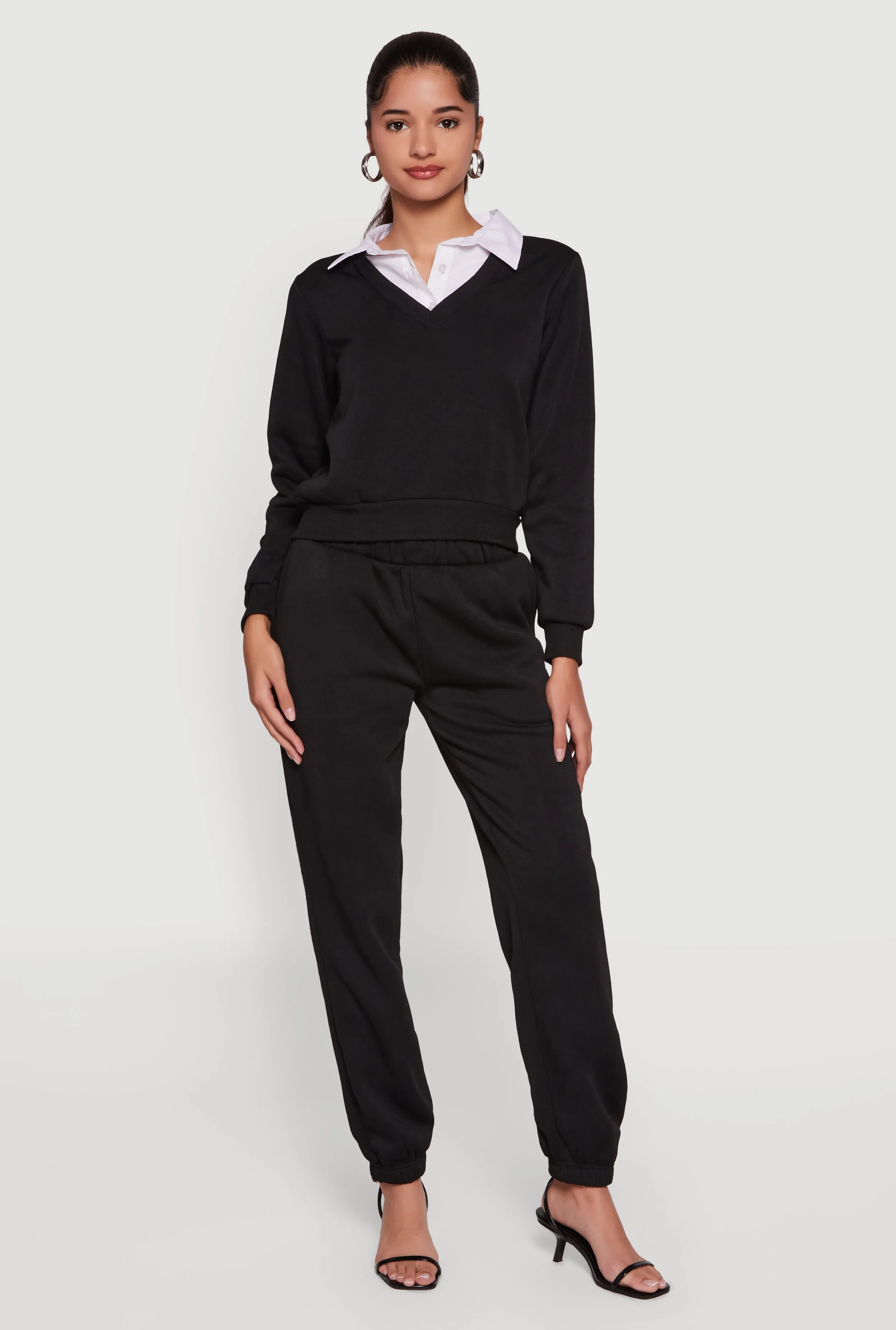 Color Block Layered Look Sweatshirt sold by Rainbow product image thumbnail 3