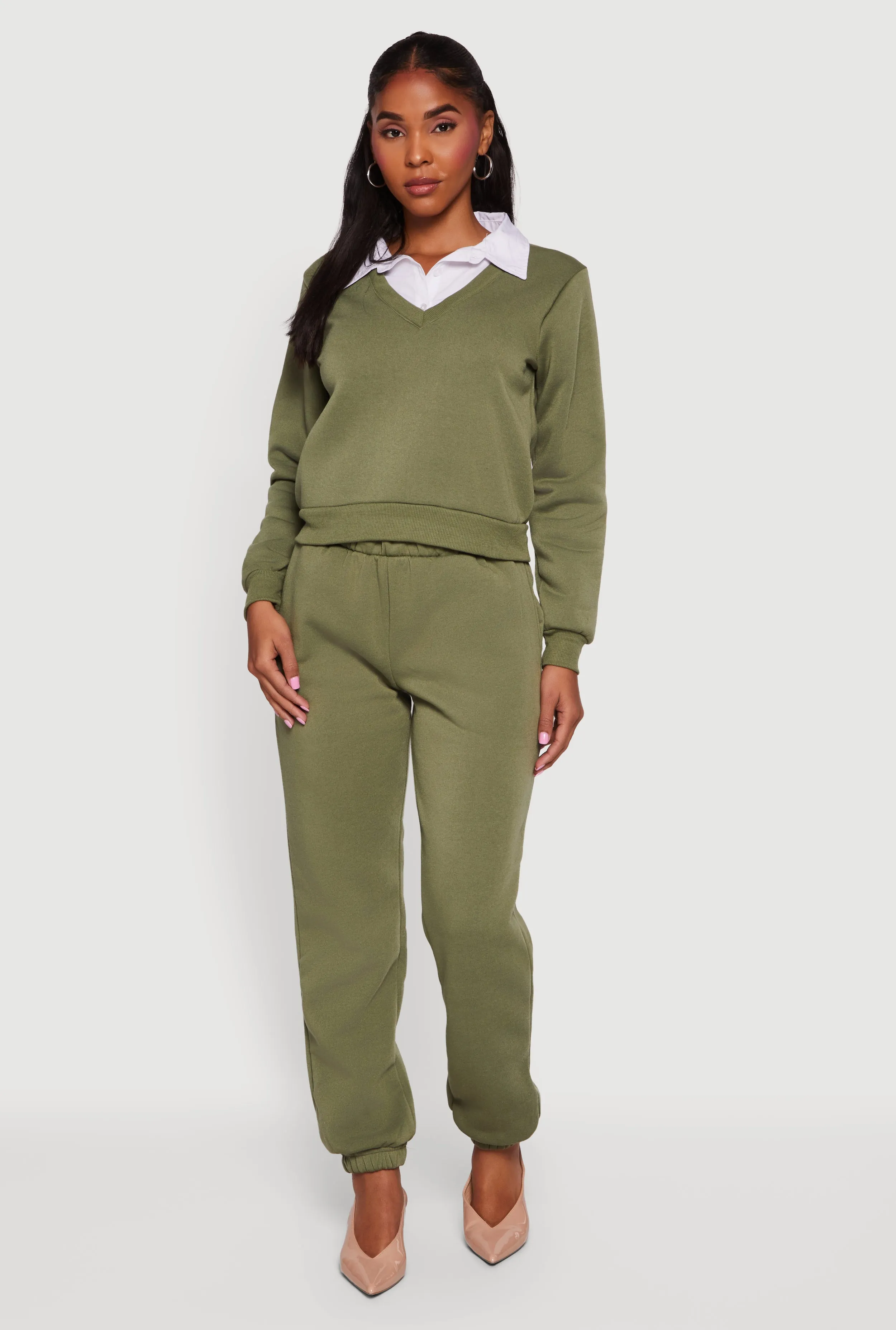 Color Block Layered Look Sweatshirt sold by Rainbow product image thumbnail 3