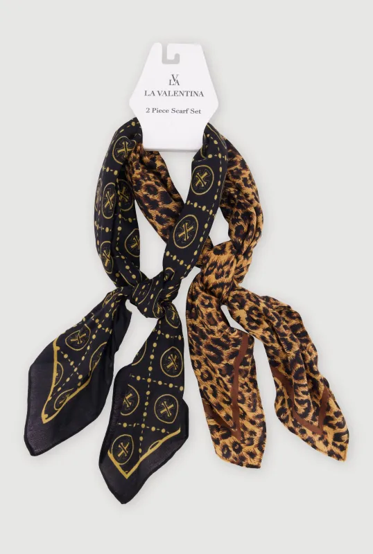 Assorted Patterned Multiway Scarf 2 Piece Set sold by Rainbow