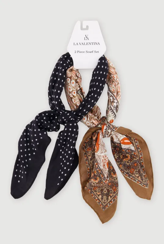 Assorted Printed Patterned Multiway Scarf 2 Piece Set sold by Rainbow