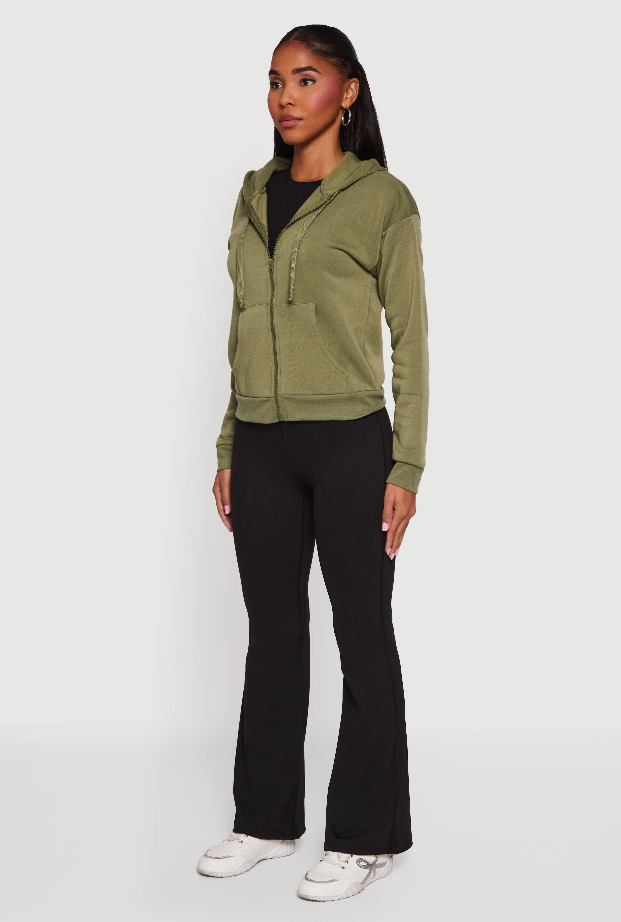 Fleece Zip Front Hooded Sweatshirt sold by Rainbow product image thumbnail 5