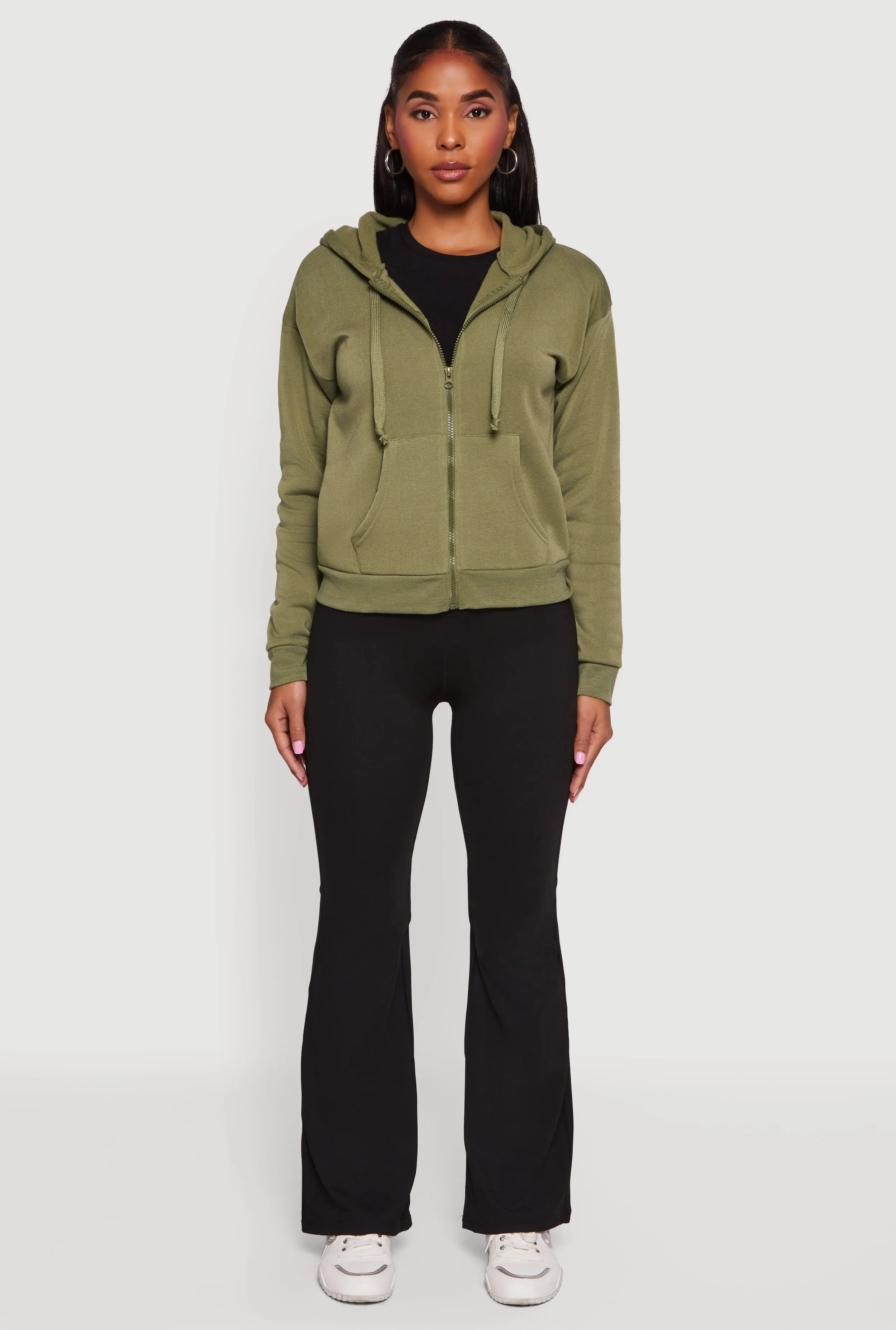 Fleece Zip Front Hooded Sweatshirt sold by Rainbow product image thumbnail 3