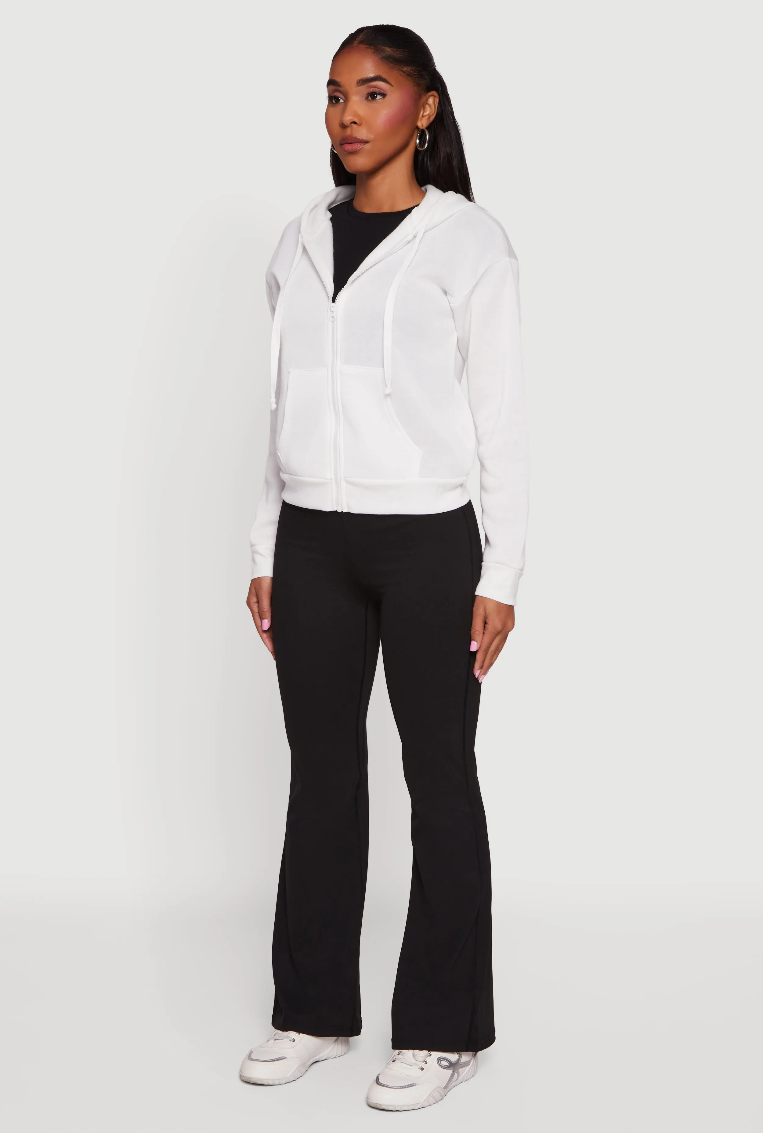 Fleece Zip Front Hooded Sweatshirt sold by Rainbow product image thumbnail 5