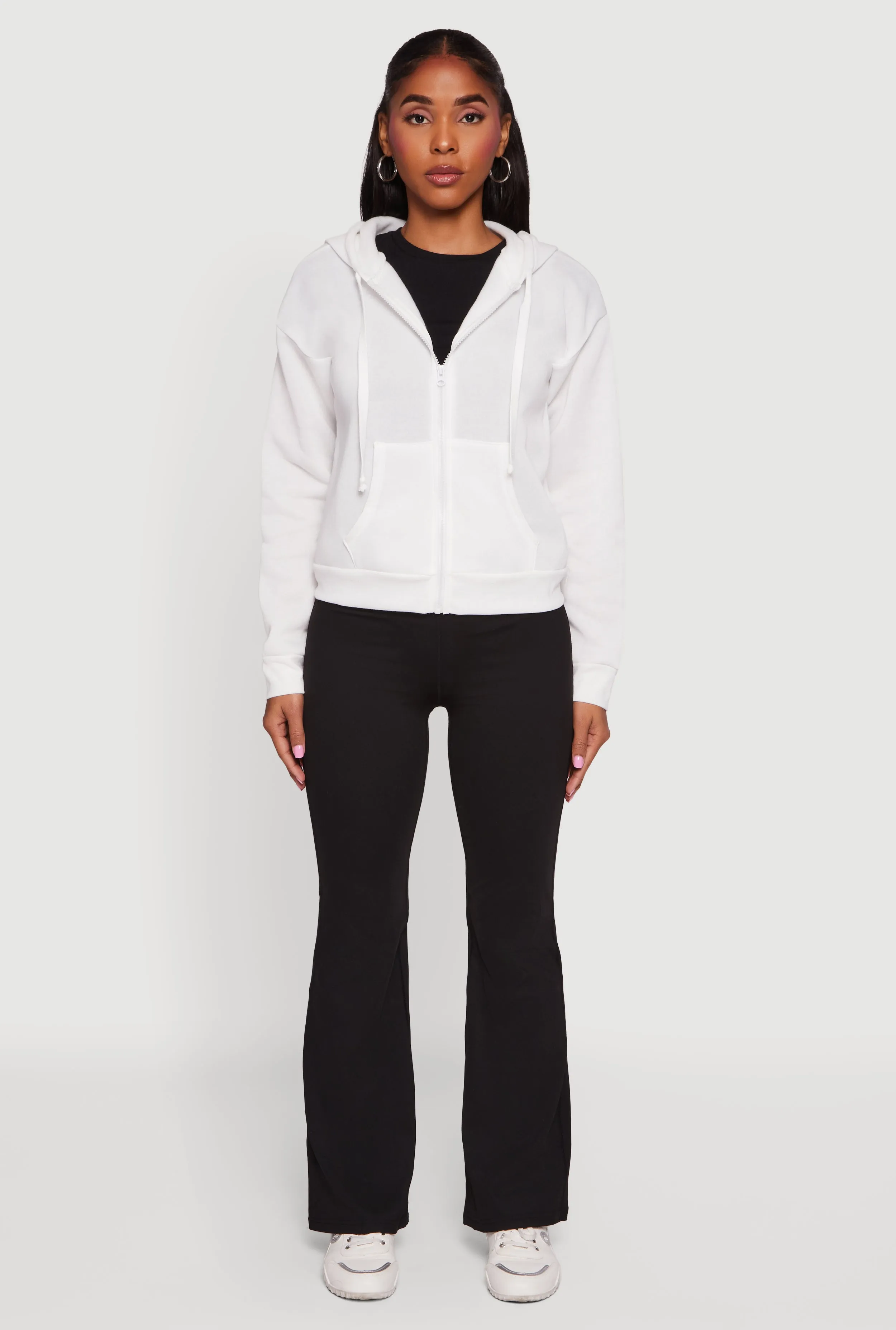 Fleece Zip Front Hooded Sweatshirt sold by Rainbow product image thumbnail 3