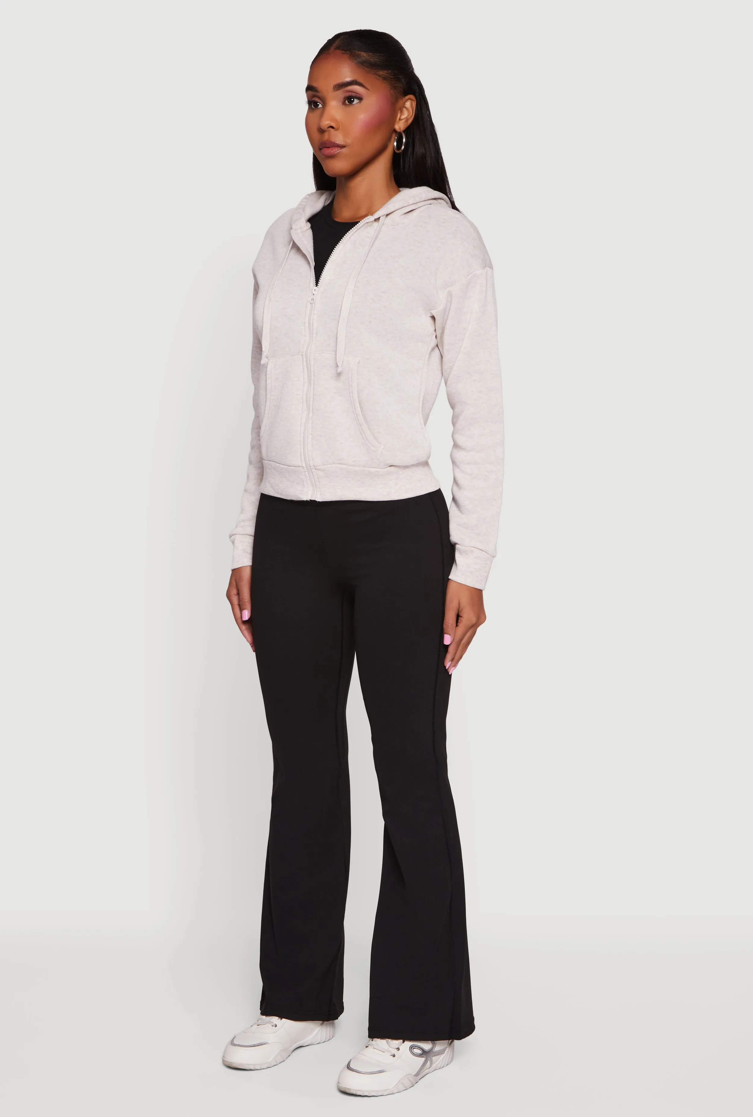 Fleece Zip Front Hooded Sweatshirt sold by Rainbow product image thumbnail 5