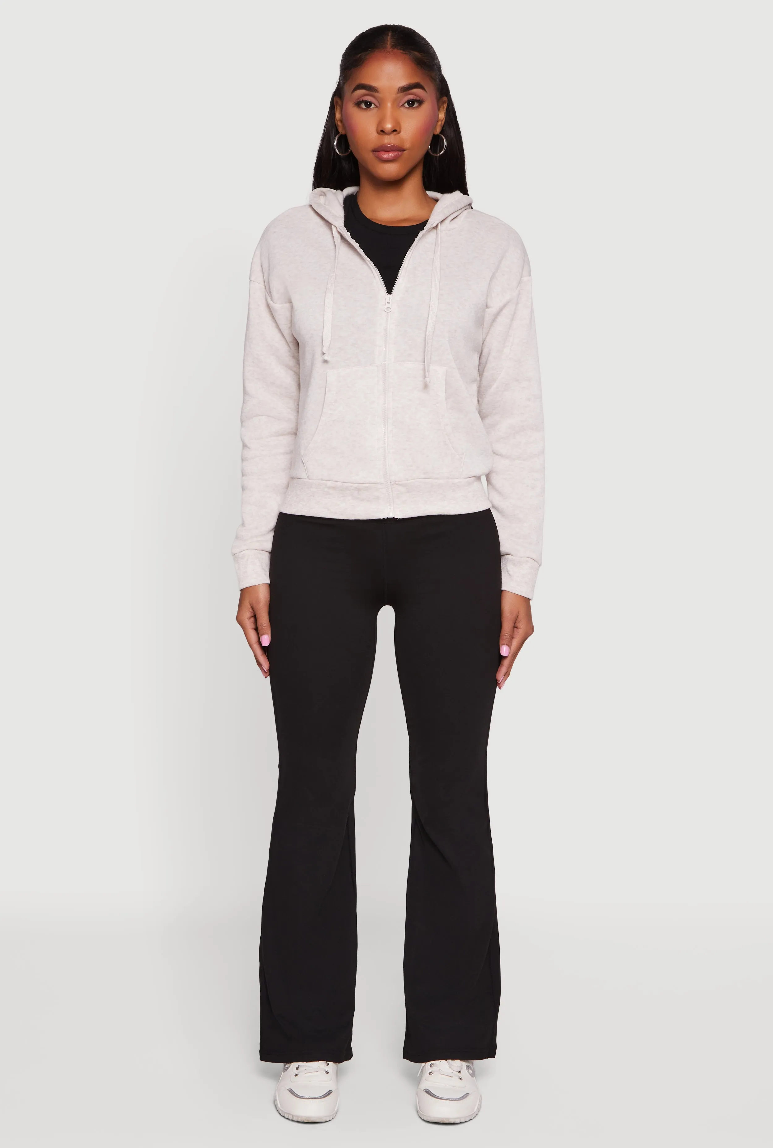Fleece Zip Front Hooded Sweatshirt sold by Rainbow product image thumbnail 3