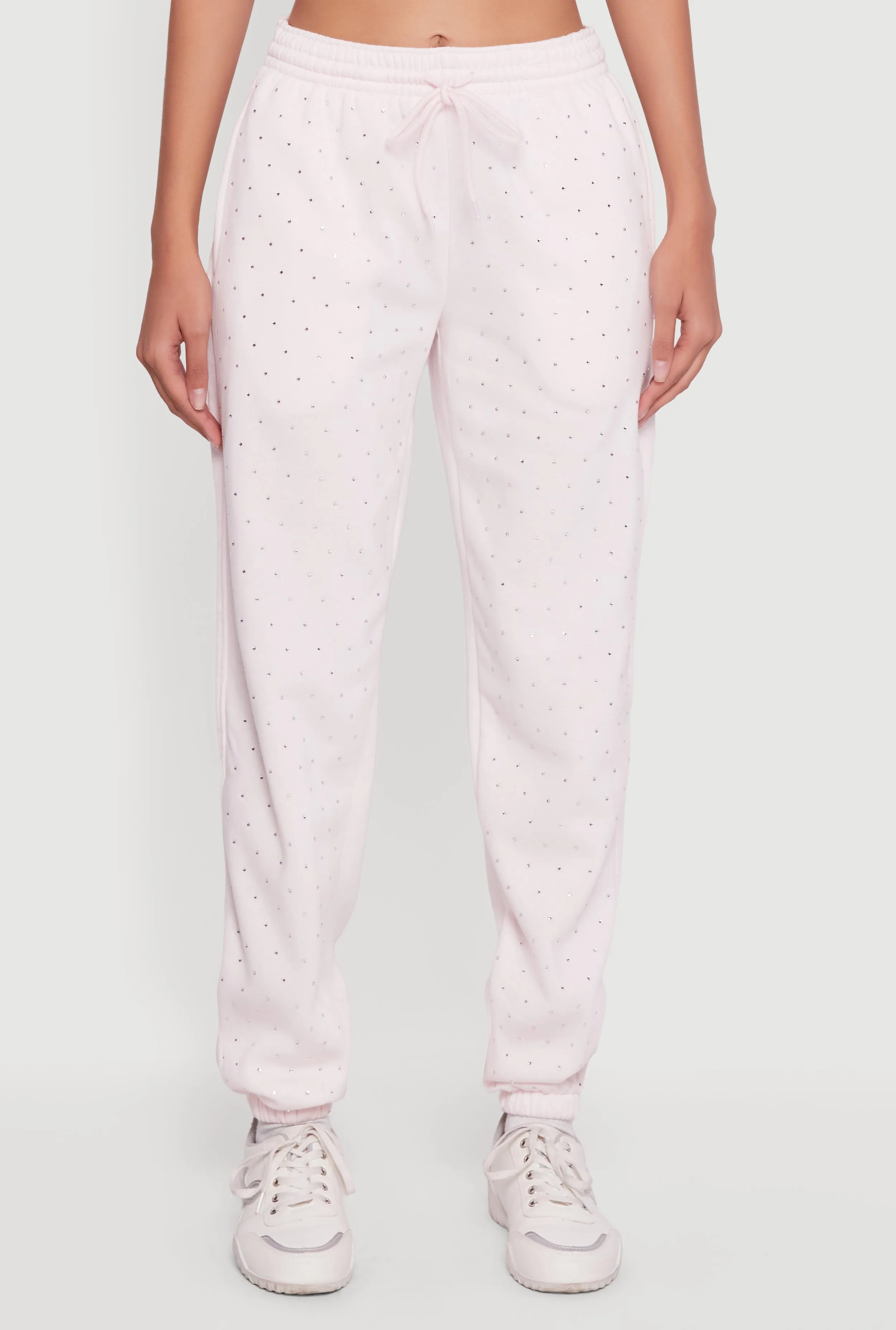 Almost Famous Rhinestone Studded Fleece Sweatpants sold by Rainbow product image thumbnail 3