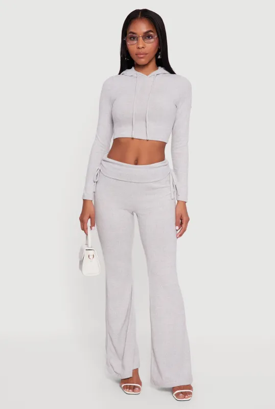 Ruched Fold Over Flare Pants sold by Rainbow