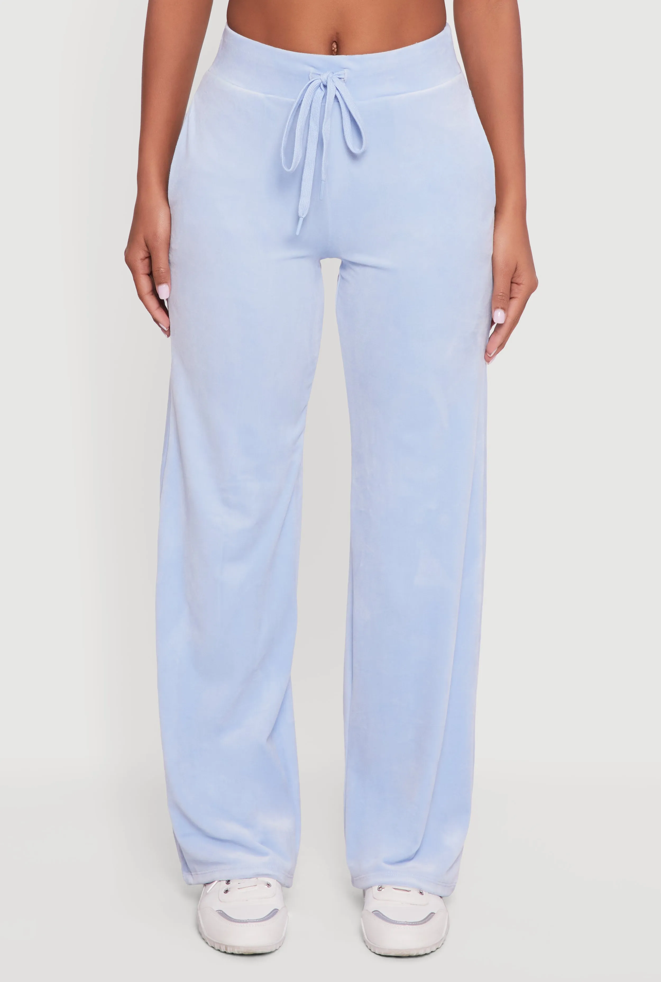 Drawstring High Waisted Velour Sweatpants sold by Rainbow product image thumbnail 3
