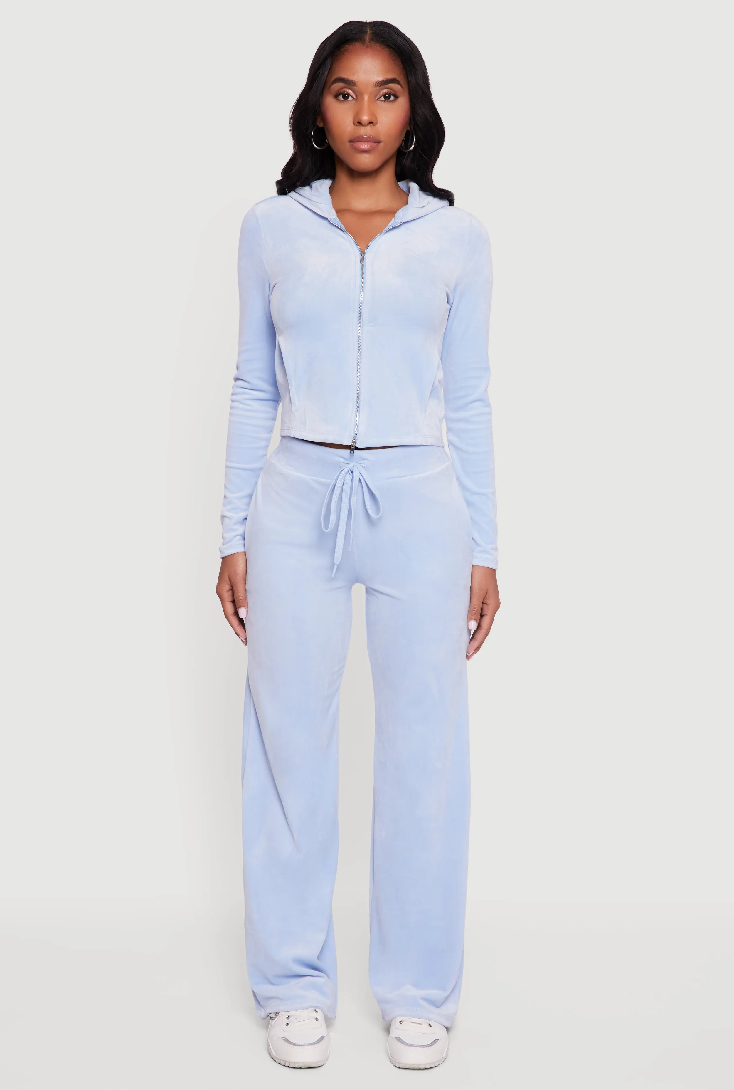Drawstring High Waisted Velour Sweatpants sold by Rainbow product image thumbnail 2