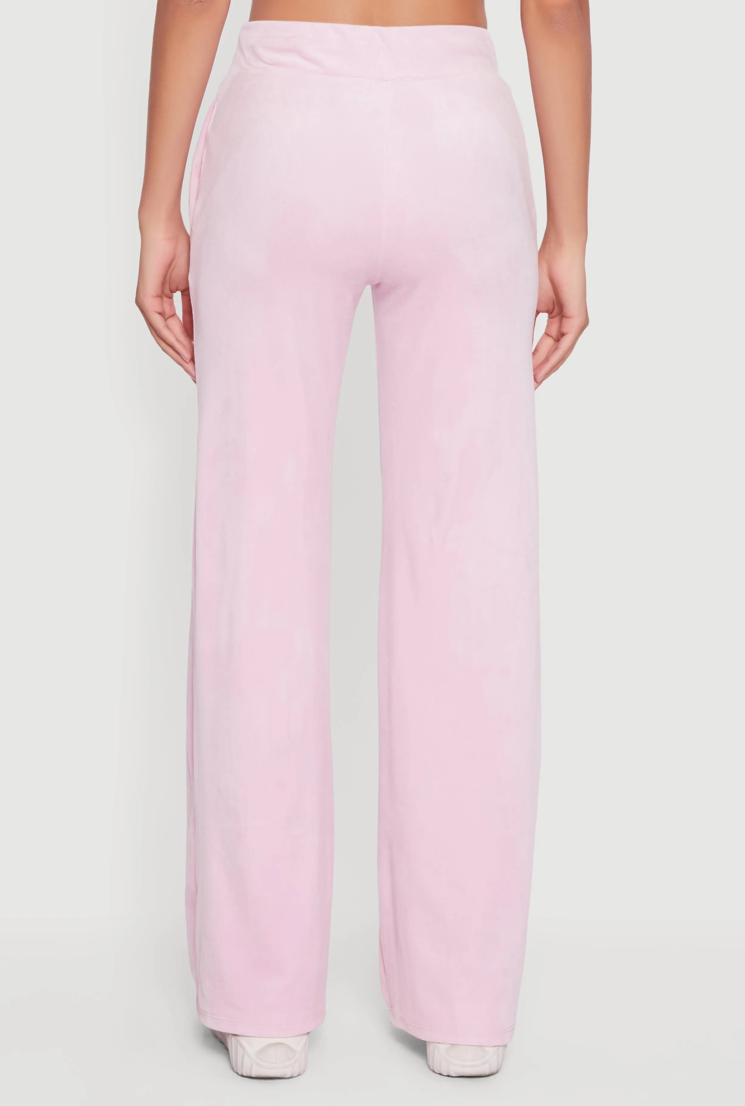 Drawstring High Waisted Velour Sweatpants sold by Rainbow product image thumbnail 5