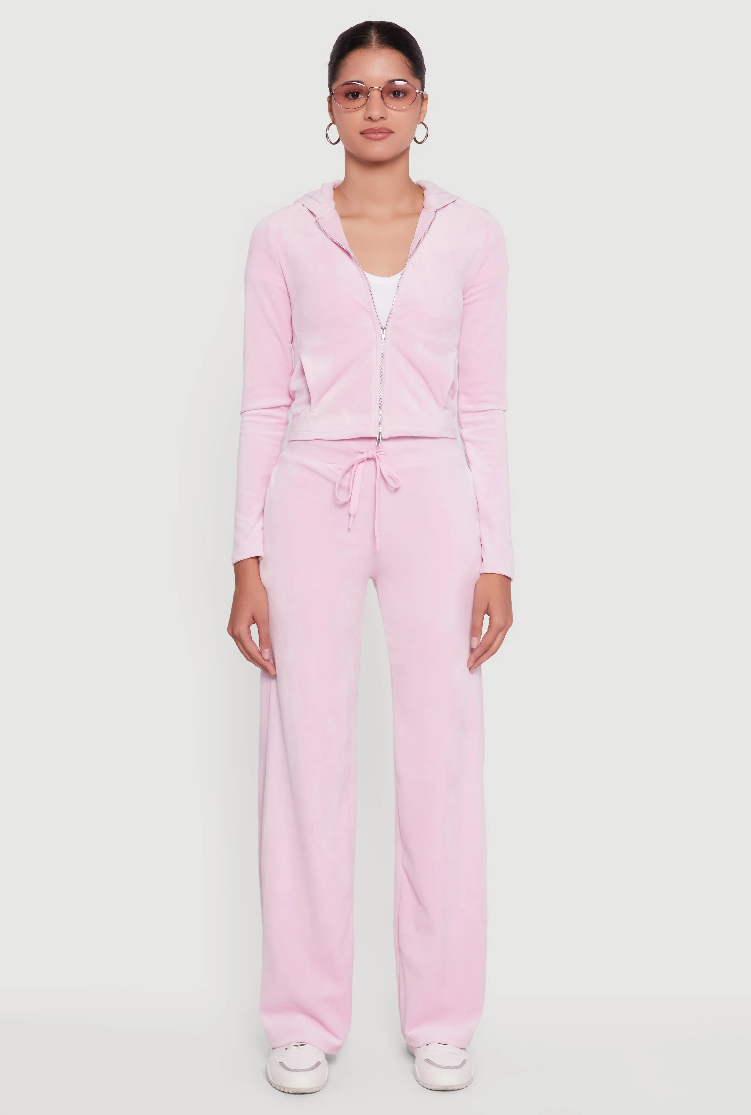 Drawstring High Waisted Velour Sweatpants sold by Rainbow product image thumbnail 2