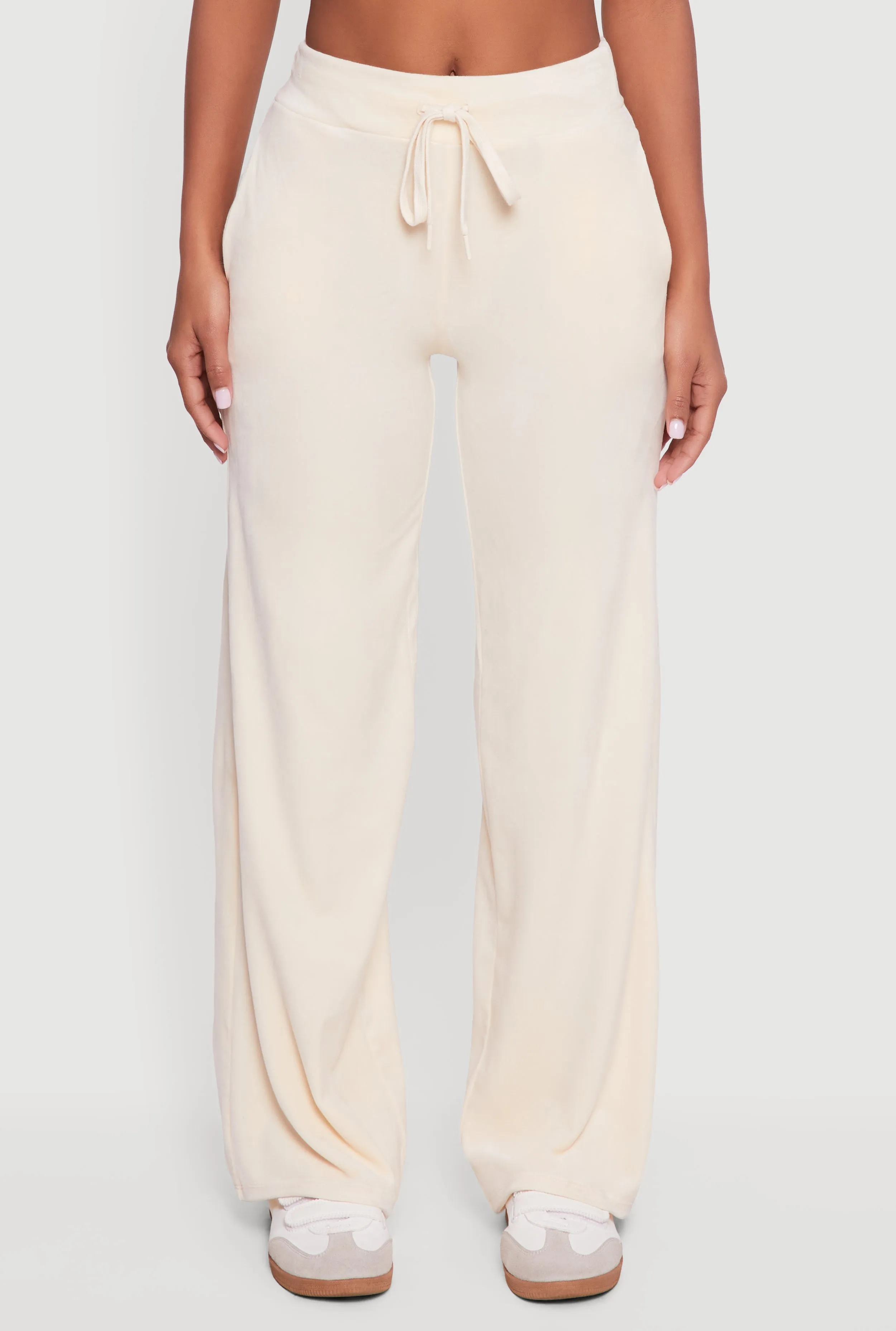 Drawstring High Waisted Velour Sweatpants sold by Rainbow product image thumbnail 3
