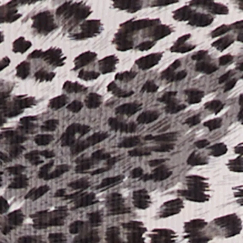 Trendy Leopard Print Fold Over Rib Knit Flare Leg Pants sold by Rainbow product image thumbnail 4