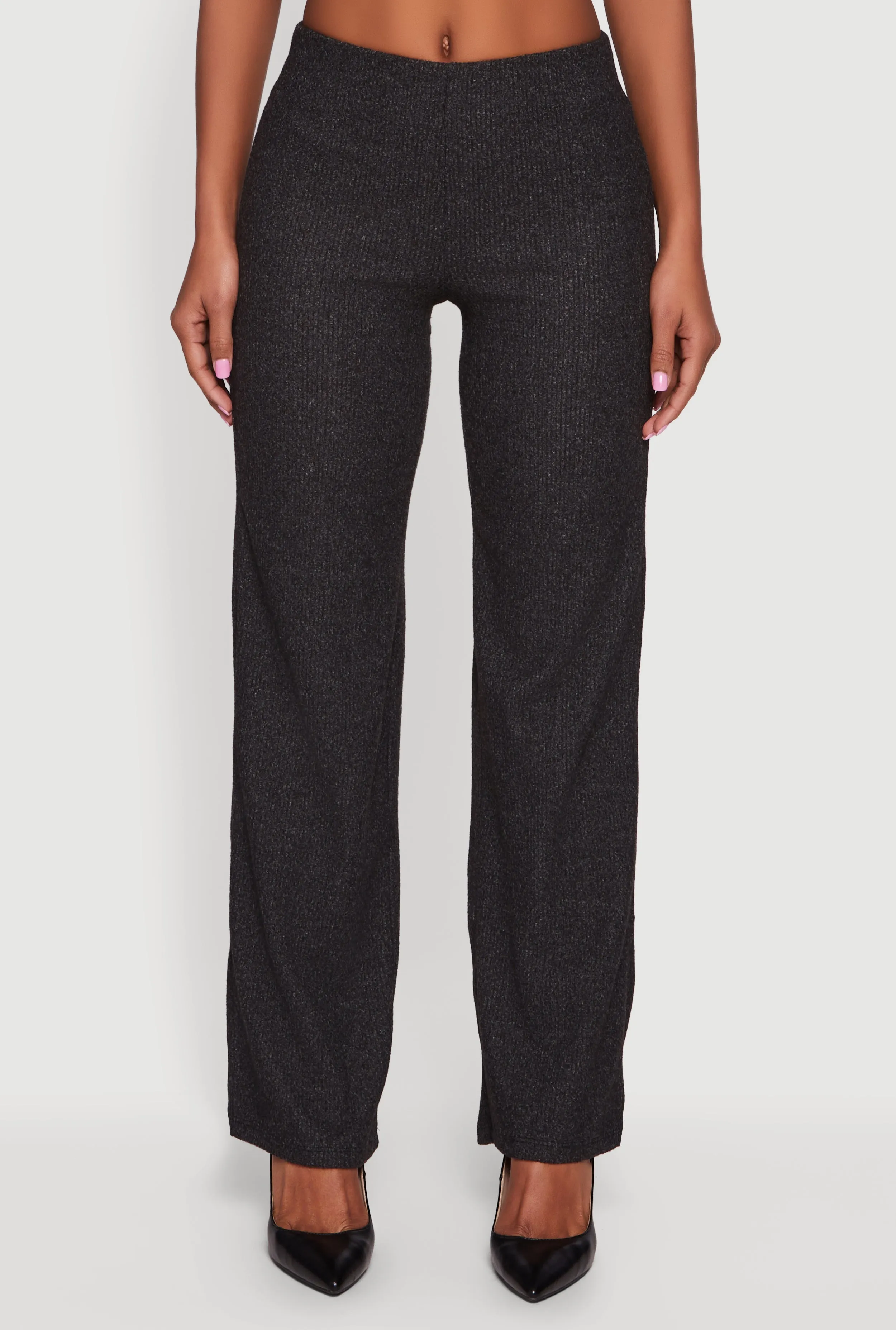 Ribbed Knit Straight Leg Pull On Pants sold by Rainbow product image thumbnail 3