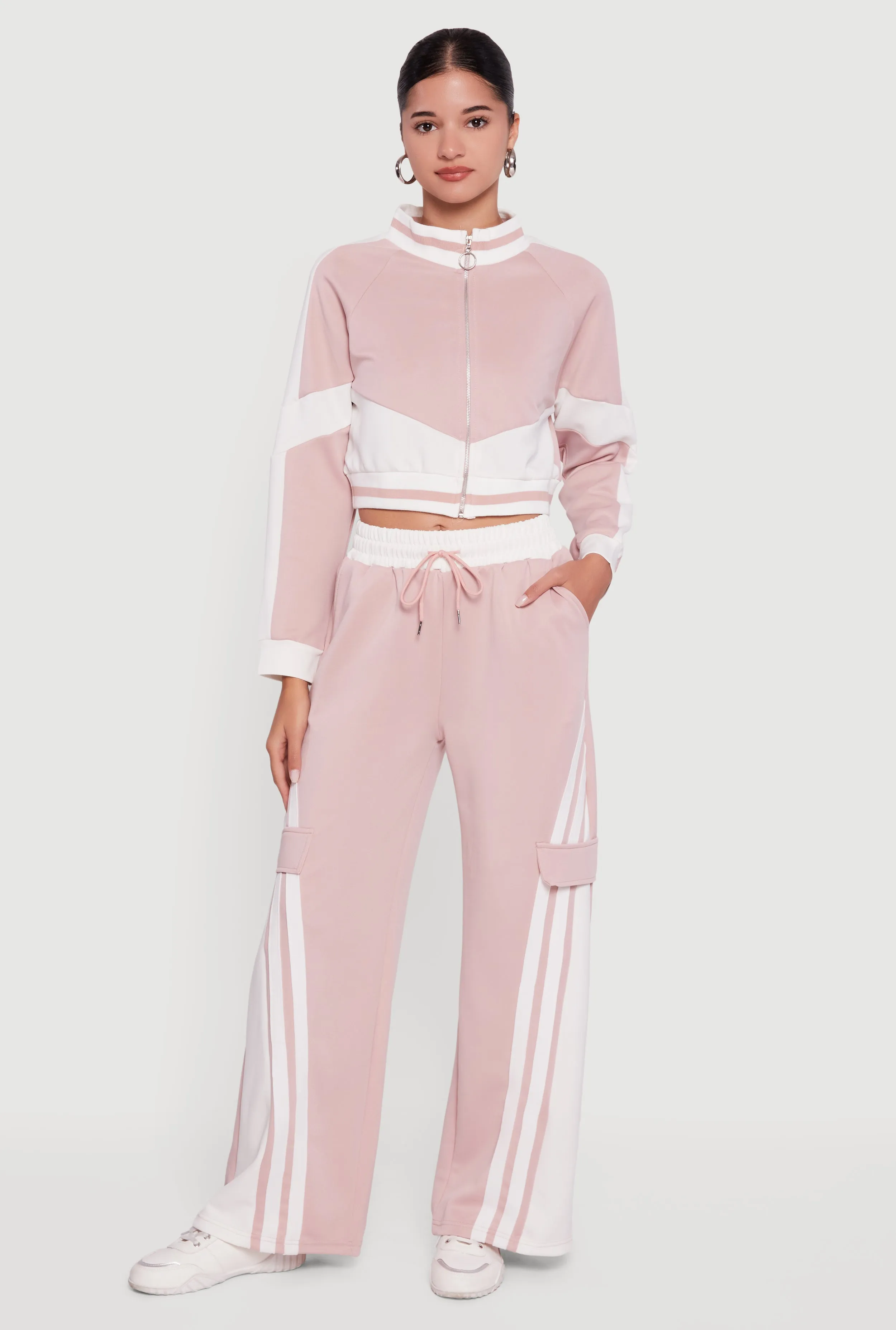 High Waisted Stripe Detail Wide Leg Active Pants sold by Rainbow product image thumbnail 3