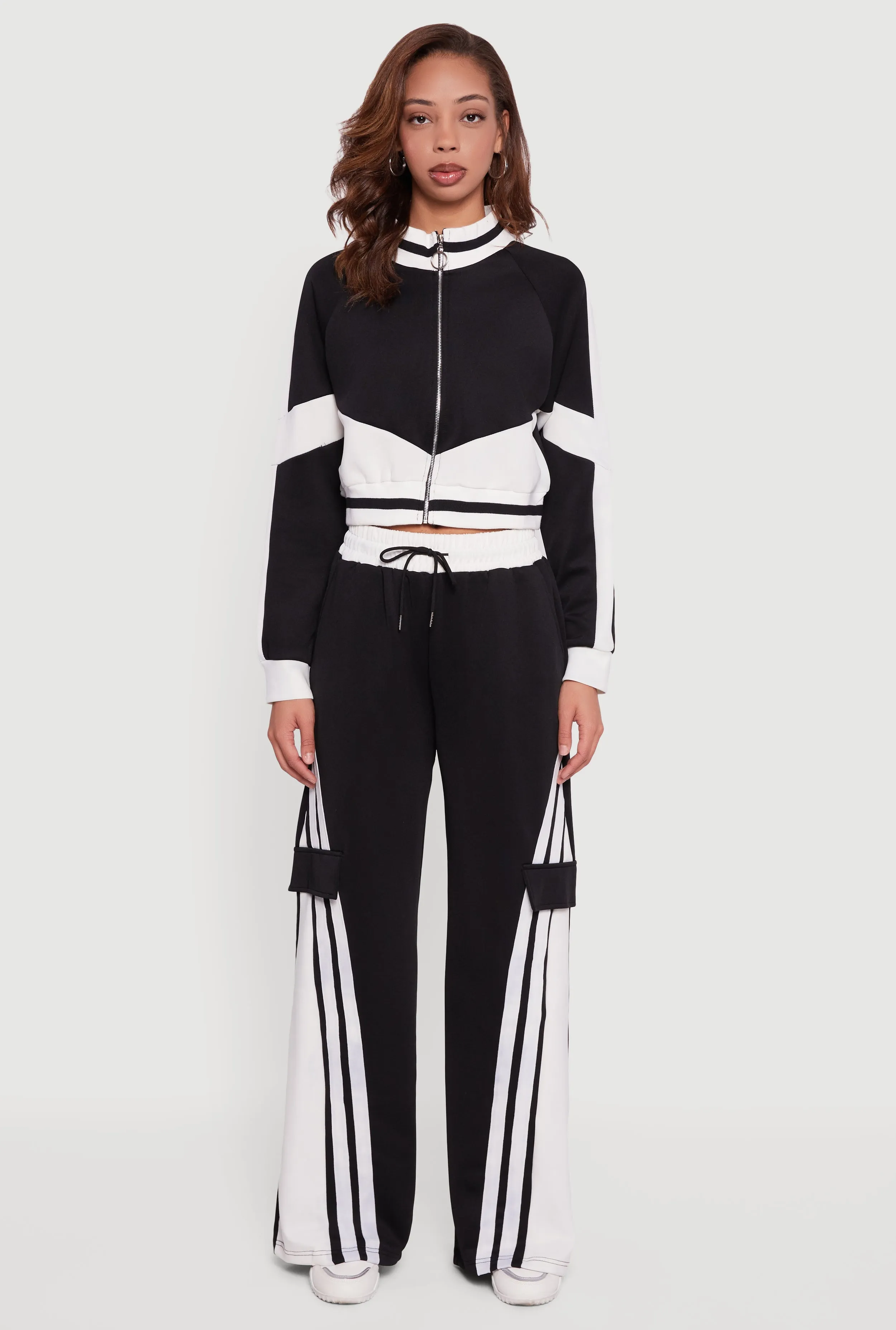 High Waisted Stripe Detail Wide Leg Active Pants sold by Rainbow product image thumbnail 2