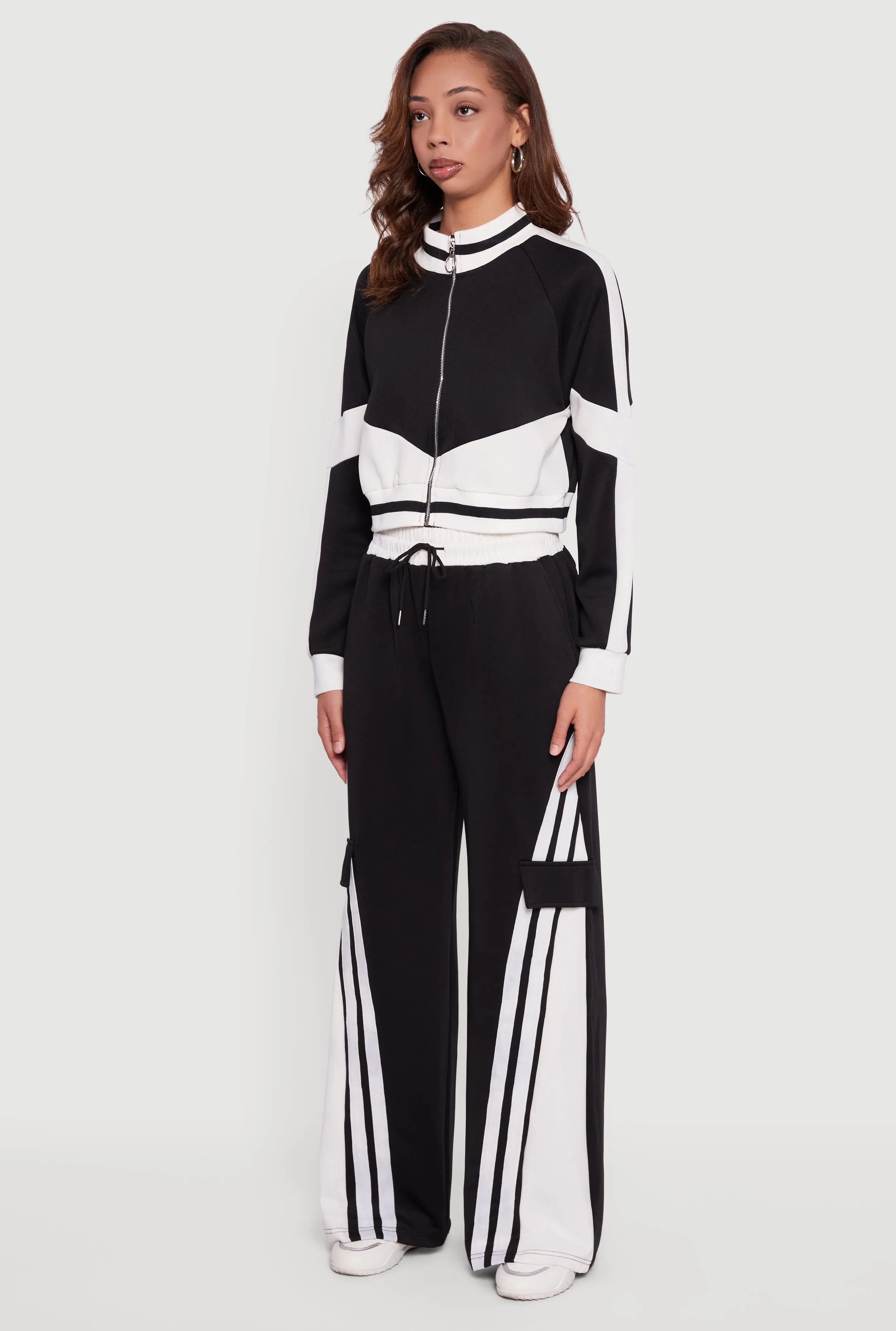 Color Blocked Detail Zip Front Track Jacket sold by Rainbow product image thumbnail 5