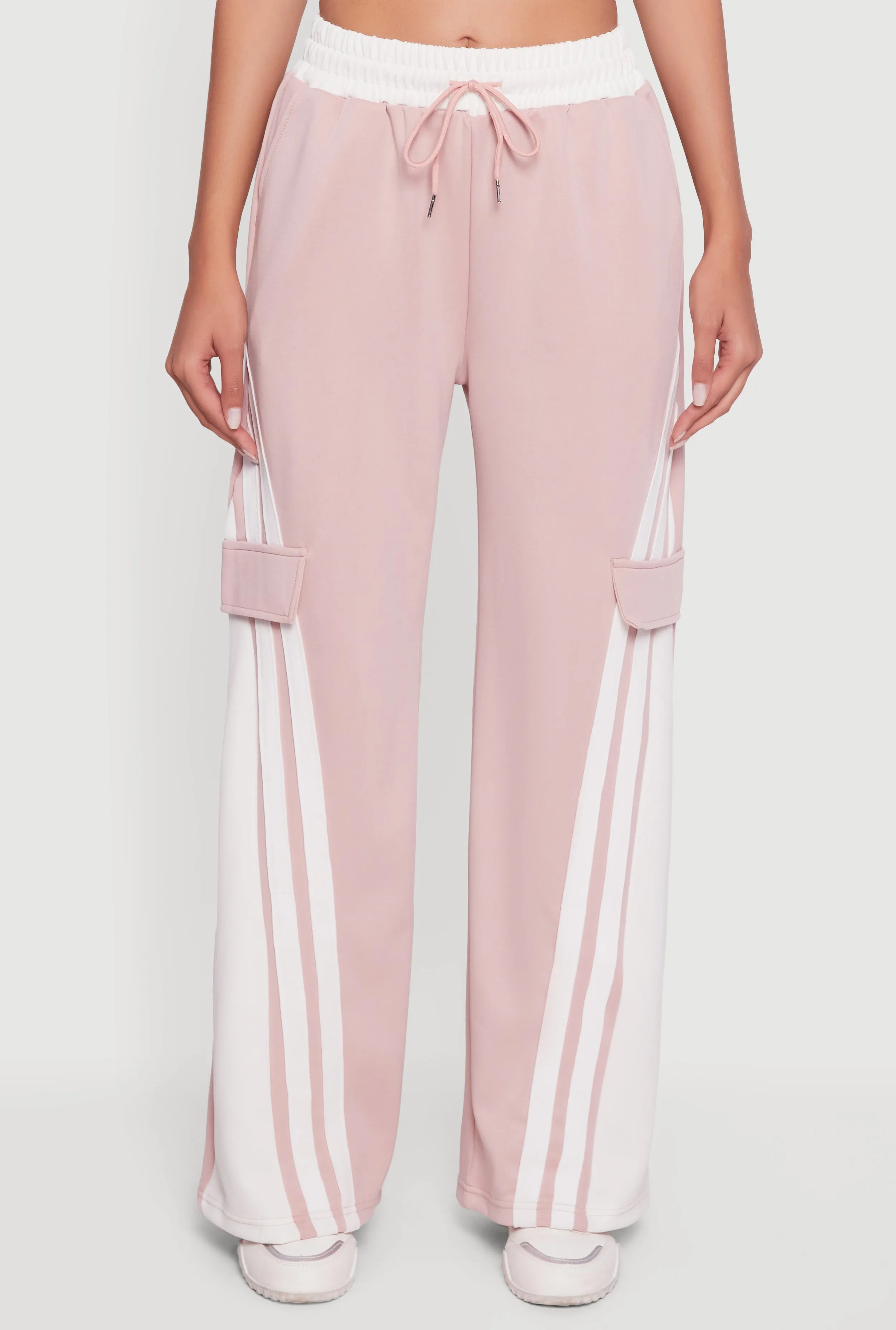 High Waisted Stripe Detail Wide Leg Active Pants sold by Rainbow product image thumbnail 3