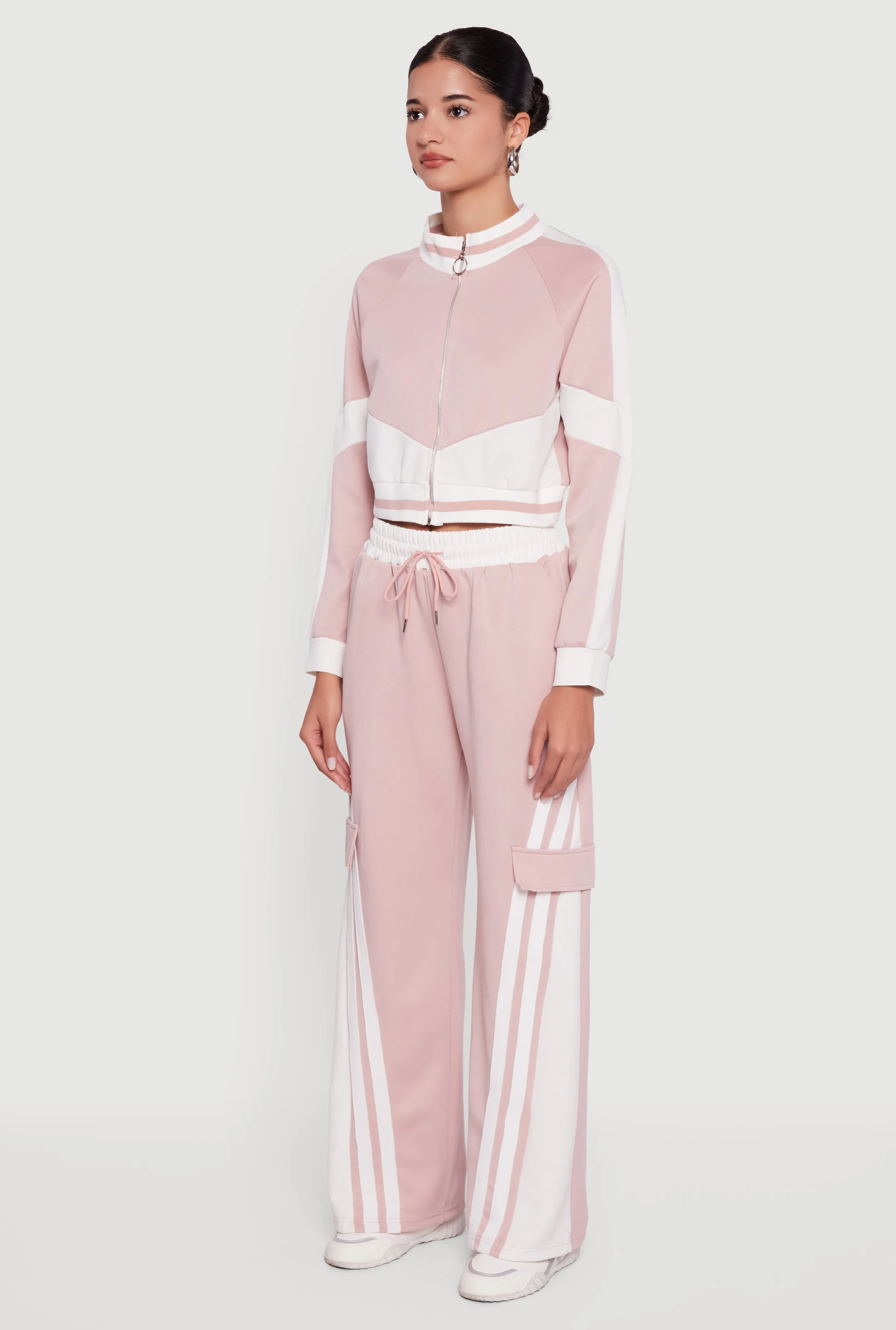 Color Blocked Detail Zip Front Track Jacket sold by Rainbow product image thumbnail 5