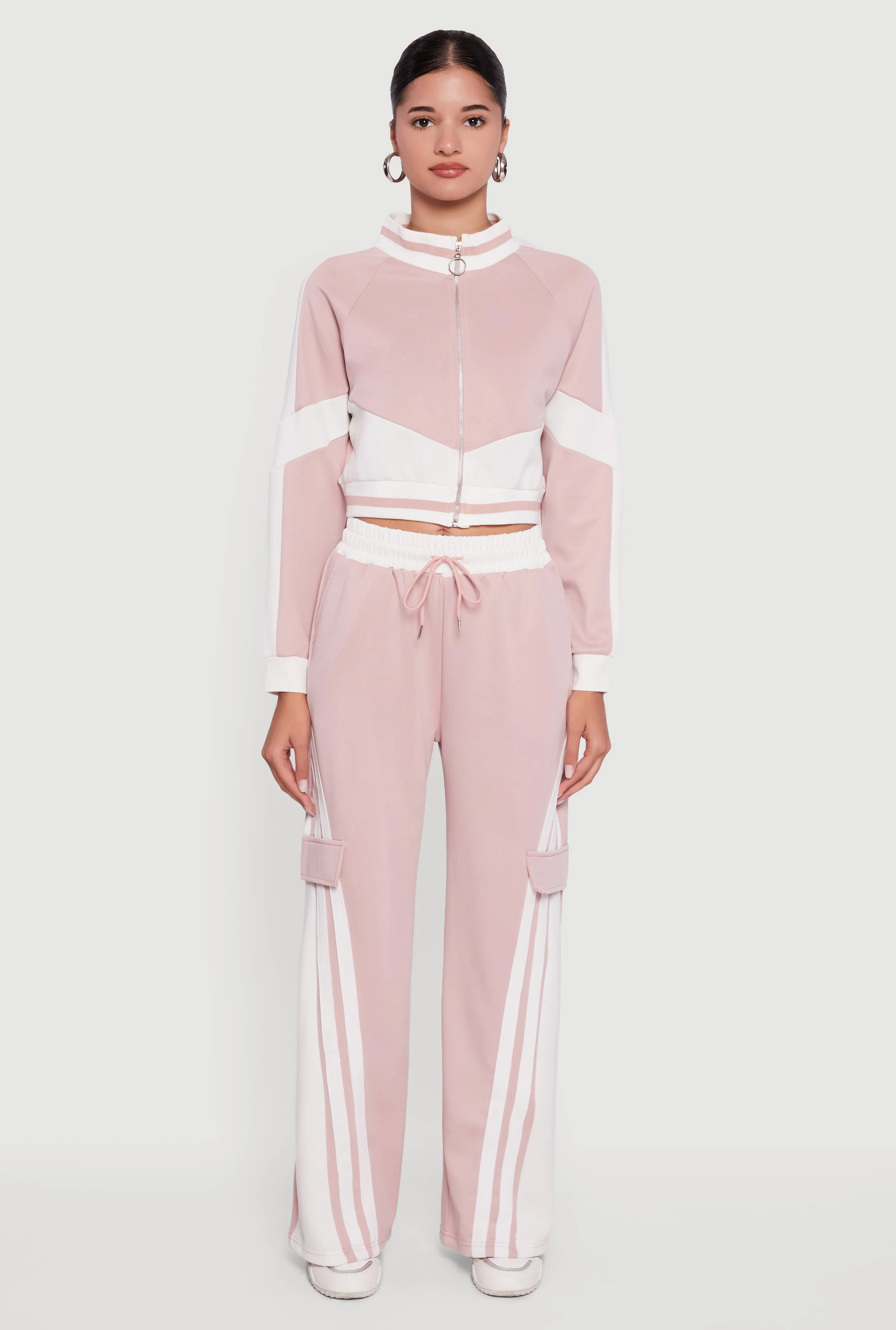 Color Blocked Detail Zip Front Track Jacket sold by Rainbow product image thumbnail 3