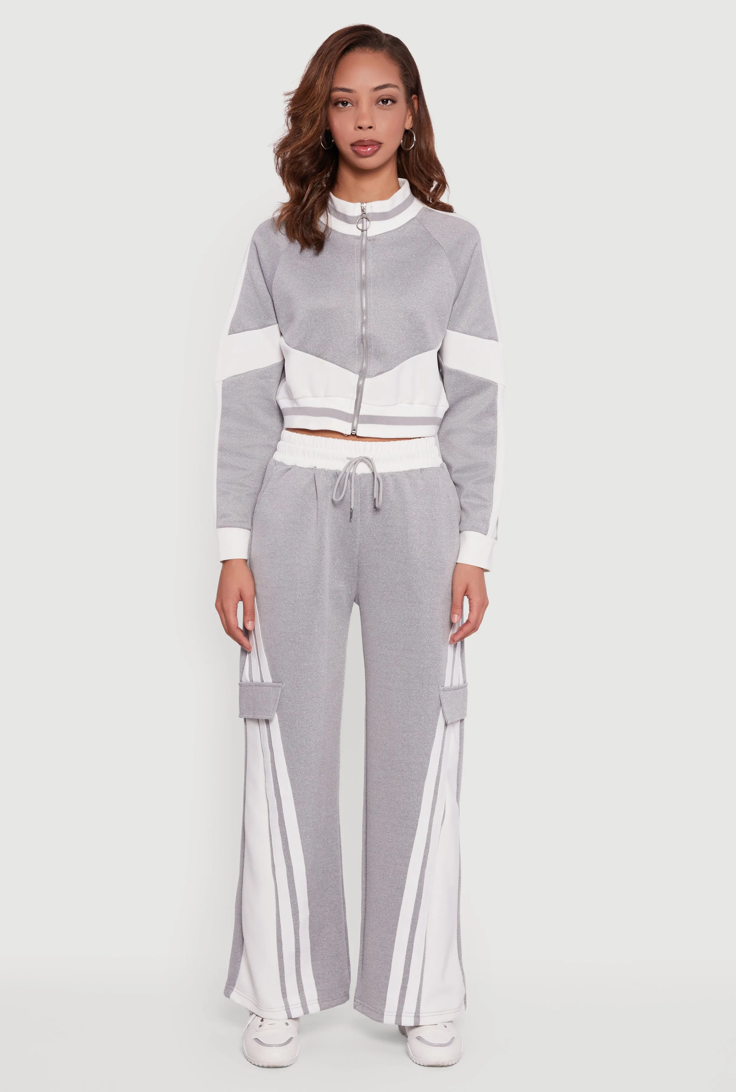 Color Blocked Detail Zip Front Track Jacket sold by Rainbow product image thumbnail 3