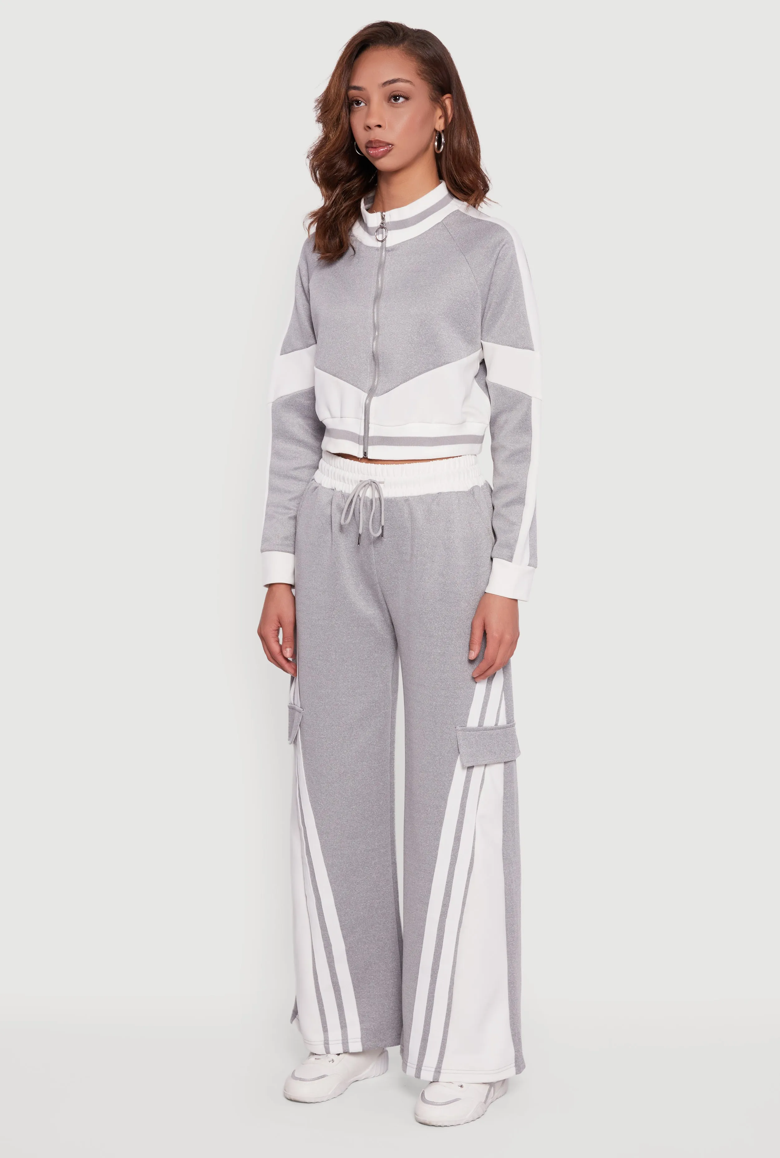 Color Blocked Detail Zip Front Track Jacket sold by Rainbow product image thumbnail 5