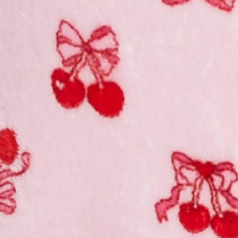 Cherry Bow Print Hooded Long Sleeve Pajama Onesie sold by Rainbow product image thumbnail 4