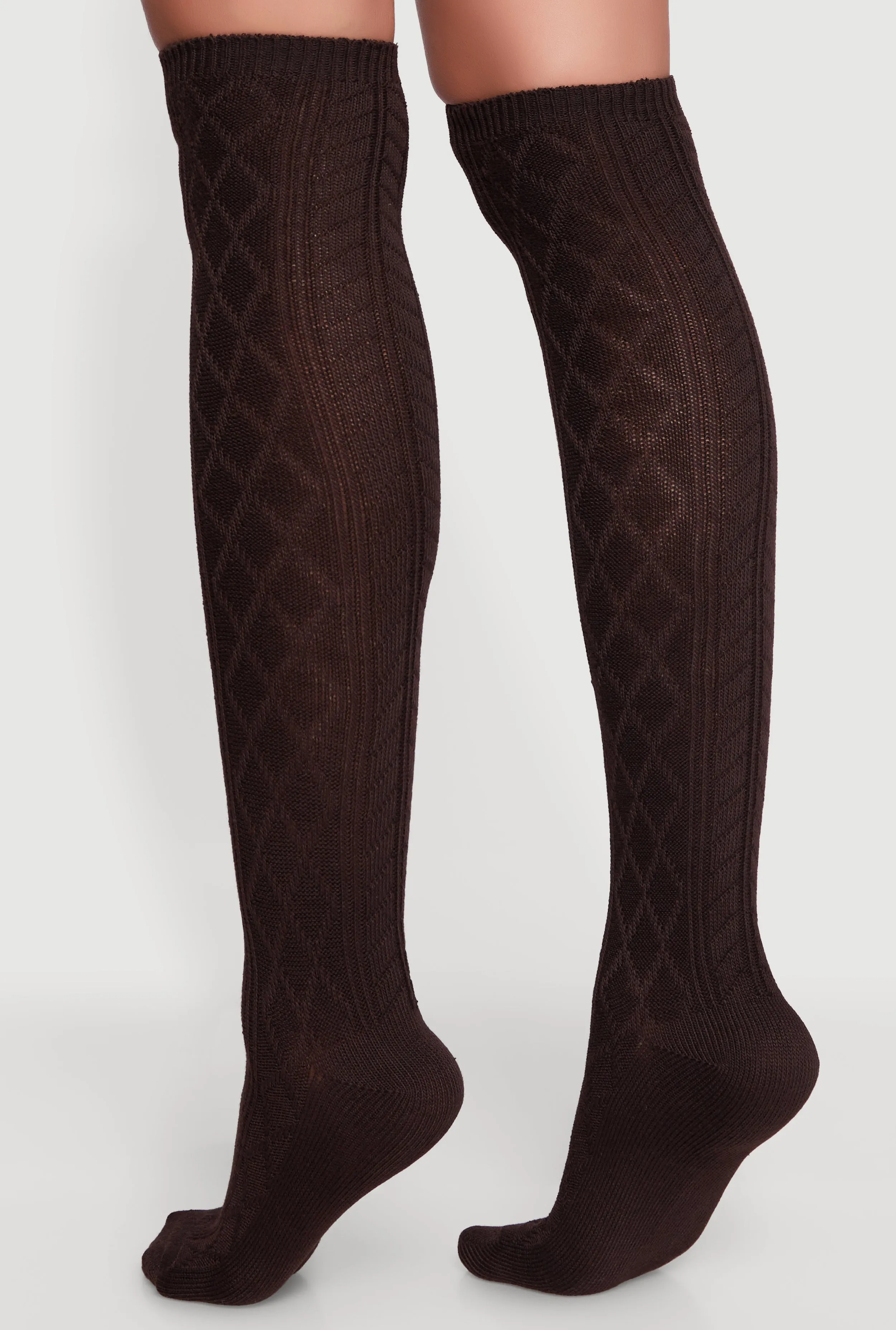 Diamond Patterned Over the Knee Socks Size 9-11 sold by Rainbow product image thumbnail 2
