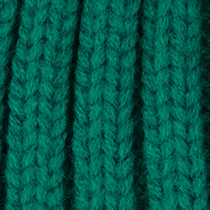 Double Faux Fur Pom Pom Rib Knit Beanie sold by Rainbow product image thumbnail 4