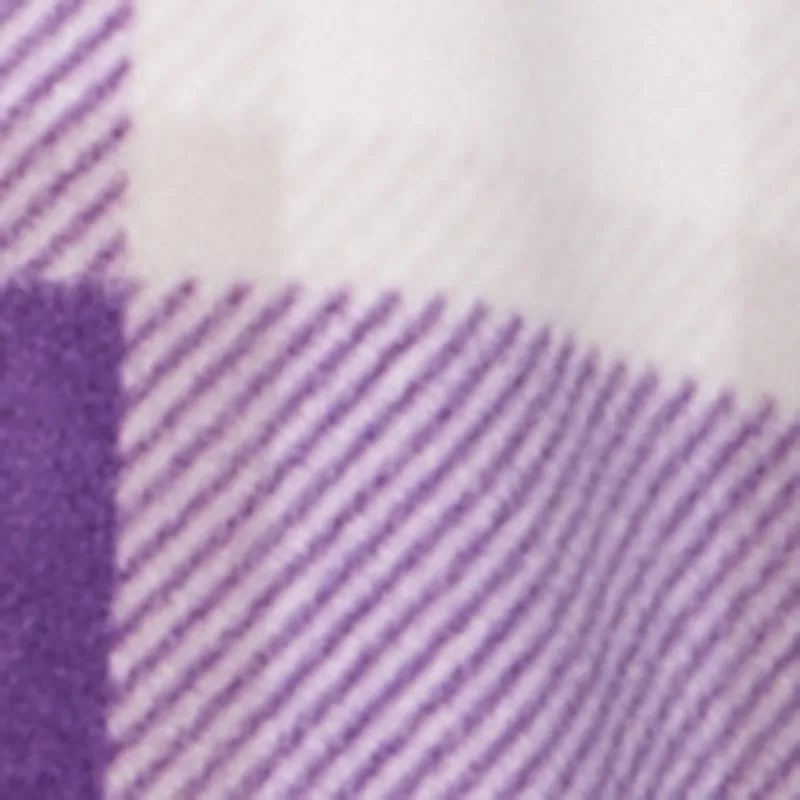 Plaid Patterned Hooded Open Front Sherpa Jacket sold by Rainbow product image thumbnail 4